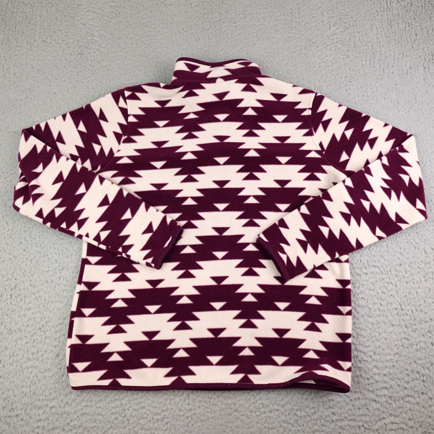 CO Duluth Pullover Jacket Womens Medium Purple Aztec Fleece Quarter Snap Outdoor Mock Neck Geometric Polyester Size M / US 6-8 / IT 42-44 - 7 Thumbnail