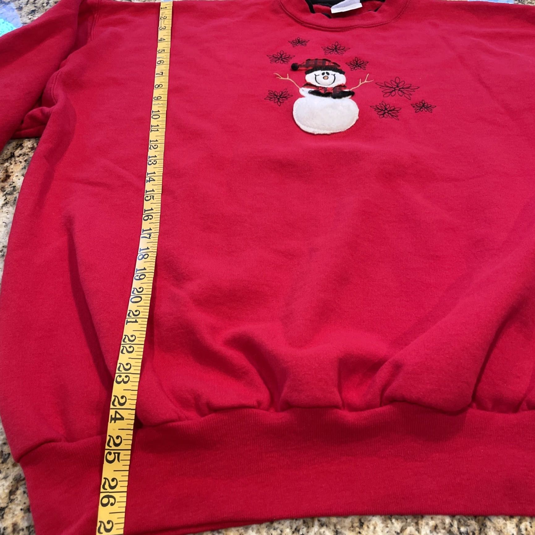 Hanes VINTAGE Hanes Comfort Women’s Sweater Crew Neck Red Snowman XL Ugly Christmas 90s Embroidered Womens XL Size XL / US 12-14 / IT 48-50 - 7 Thumbnail