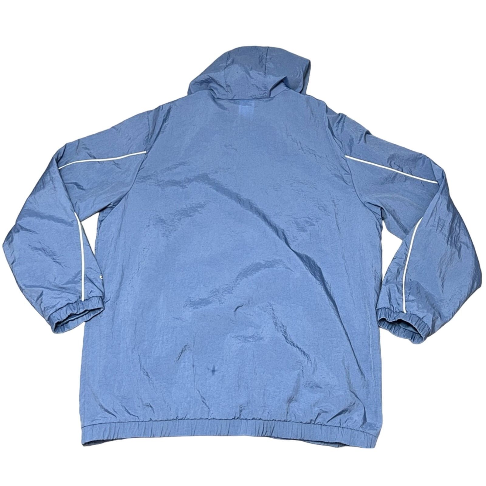 Adidas Adidas Jacket XL Blue 1/4 Zip Hooded Windbreaker Pullover Size US XL / EU 56 / 4 - 2 Thumbnail