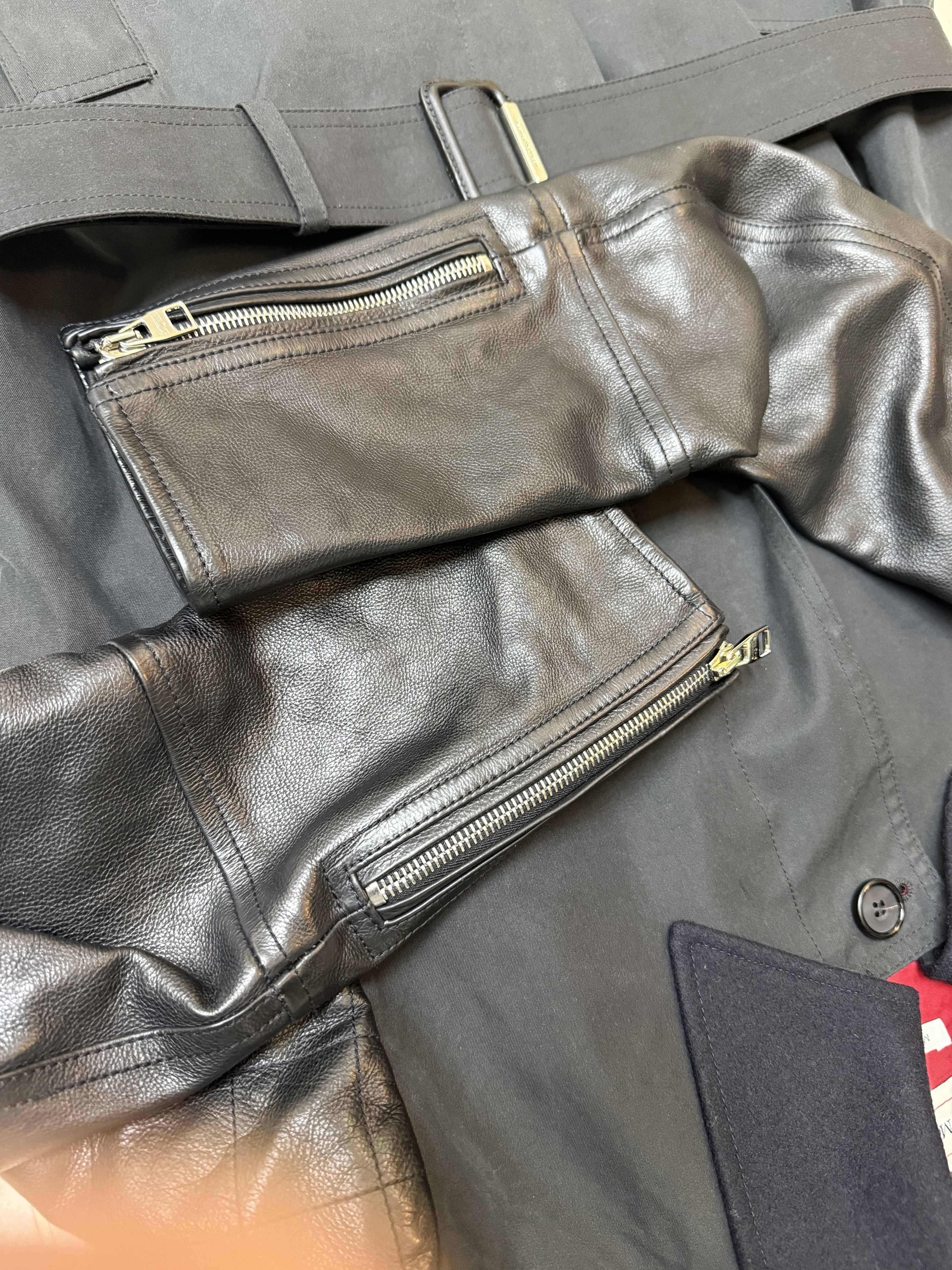 Alexander McQueen Alexander McQueen FW20 Leather Sleeve Trench Coat Jacket Size US S / EU 44-46 / 1 - 6 Thumbnail