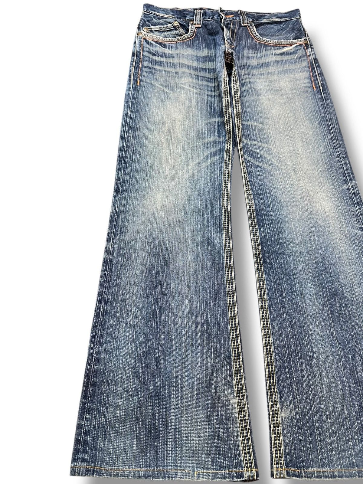 Edwin Vintage Edwin XV-S Flare Whiskers Buckle Belt Denim Size US 31 - 3 Thumbnail