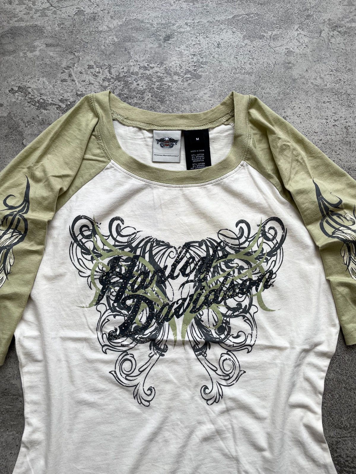 Harley Davidson Vintage Y2K Harley Davidson 3/4 Sleeve Raglan T-shirt Size S / US 4 / IT 40 - 2 Thumbnail
