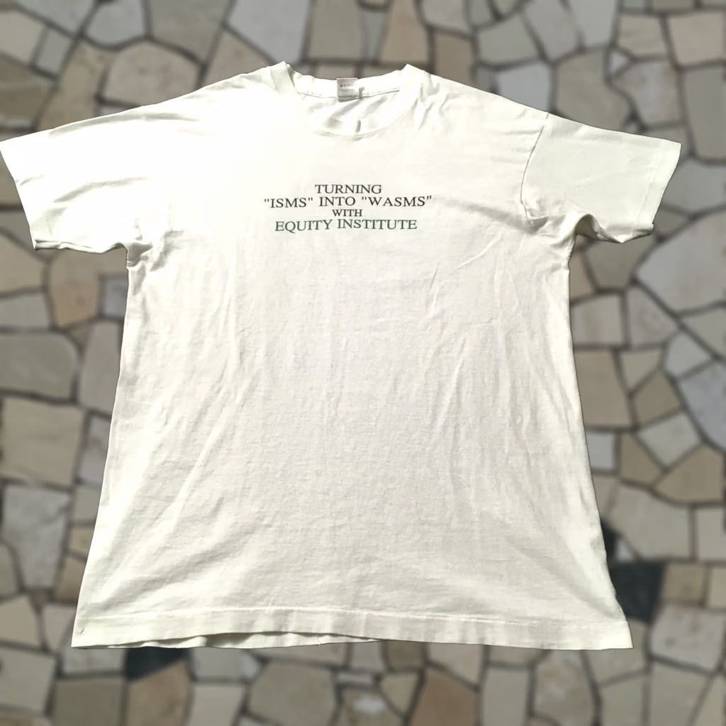 Vintage Vintage ISM WASISM EQUITY INSTITUTE Shirt XL White Single Stitch USA Made T Size US XL / EU 56 / 4 - 1 Thumbnail
