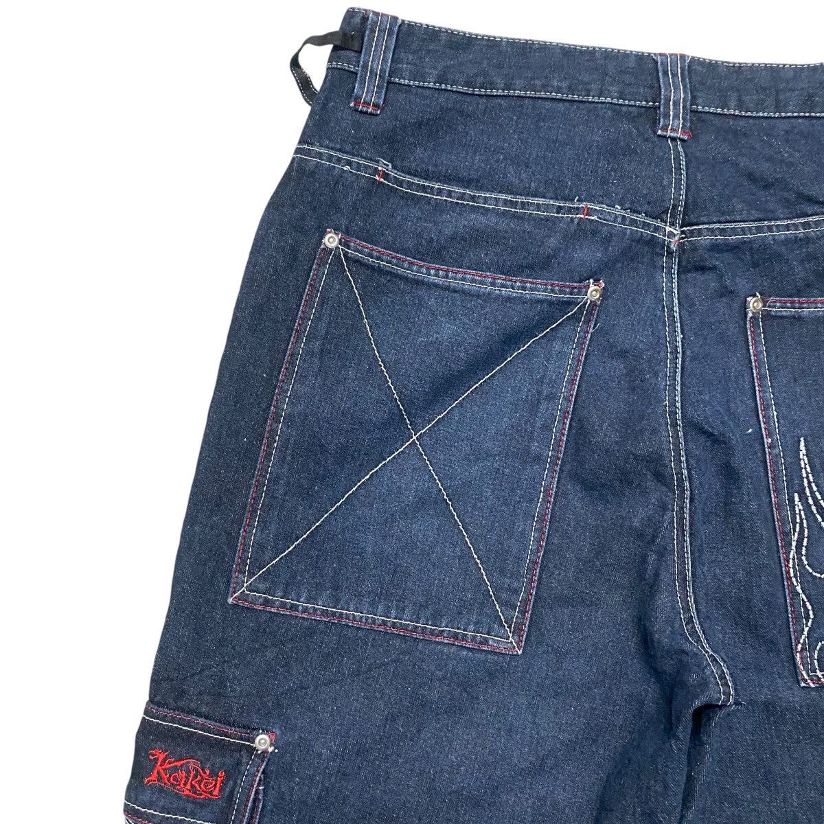 Vintage Vintage BRASS HITHER Denim Baggy Flame Dragon Jeans Size US 36 / EU 52 - 13 Thumbnail