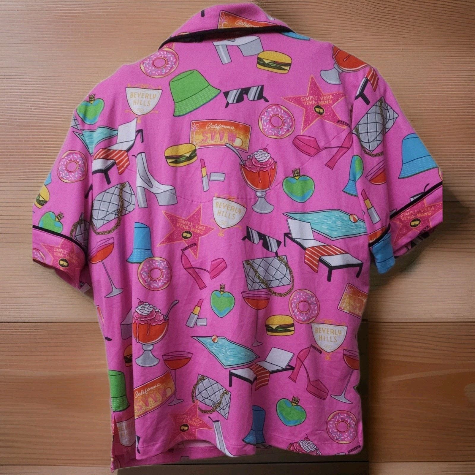 Simply Vera Wang Pajama Set Top Short Floral Print Nights