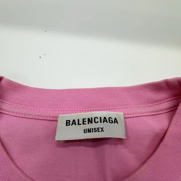 Balenciaga Balenciaga Pink Heart Logo T-Shirt 0079-2507 Size S / US 4 / IT 40 - 2 Thumbnail
