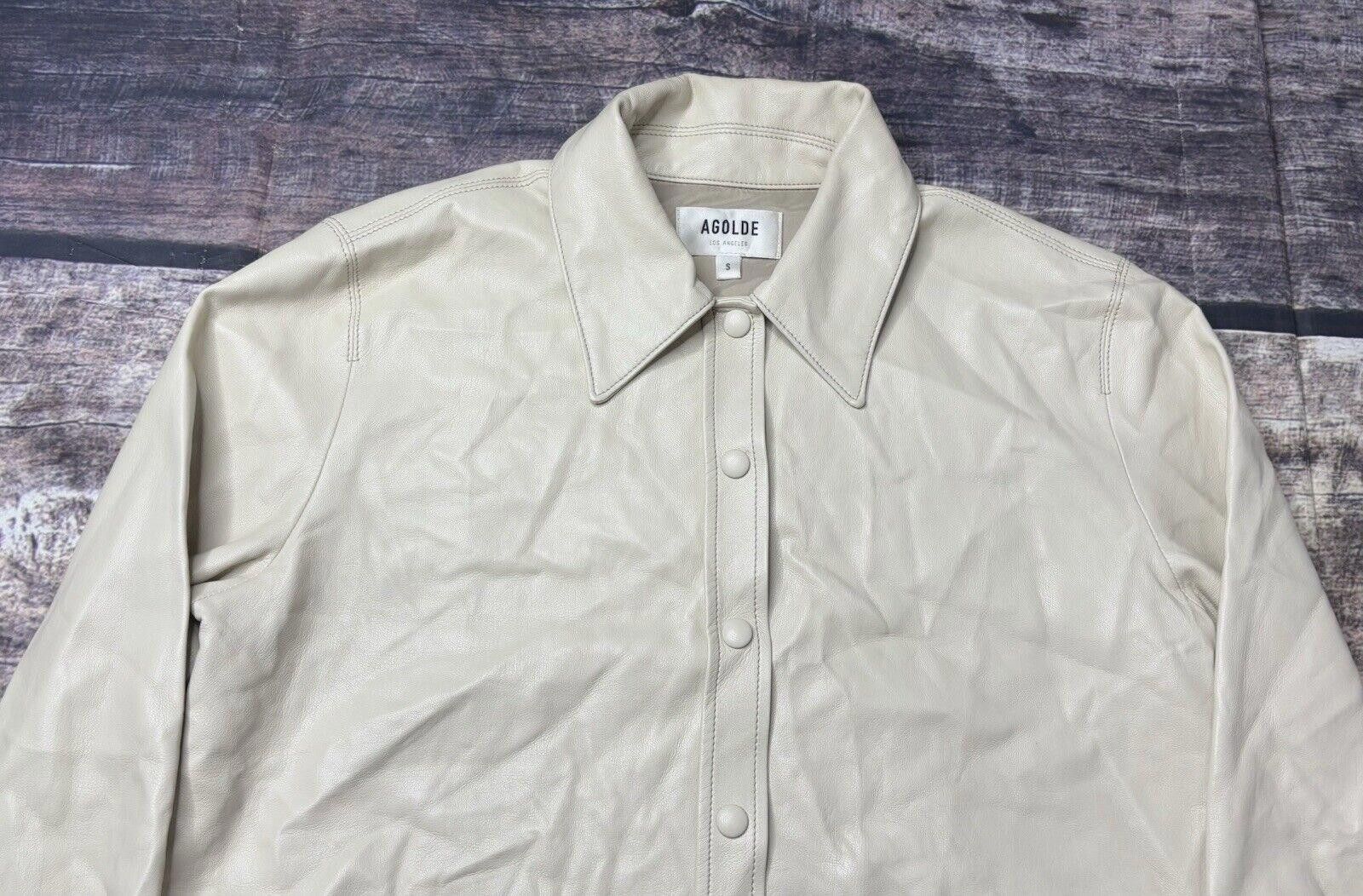 Agolde Agolde Jacket Womens Small USA Made Calla Vegan Leather Snap Size S / US 4 / IT 40 - 4 Thumbnail