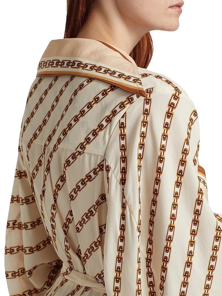 Zimmermann oc11z0226 Tuck Midi-Shirt Dress In Cream/Brown Size S / US 4 / IT 40 - 6 Thumbnail