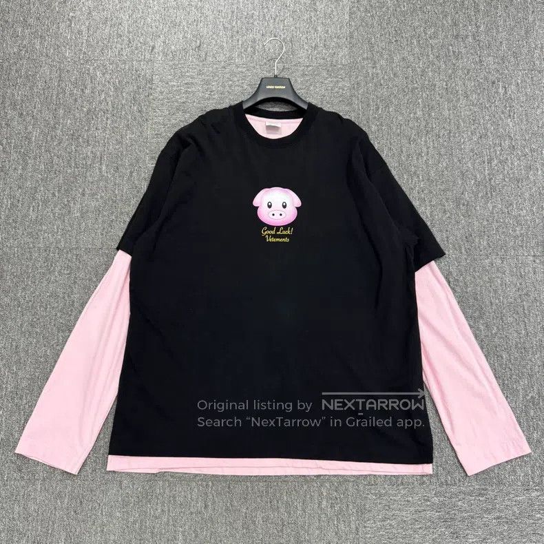 Vetements Vetements Pink Pig Fake Two-Piece Long Sleeve Size US XS / EU 42 / 0 - 1 Thumbnail