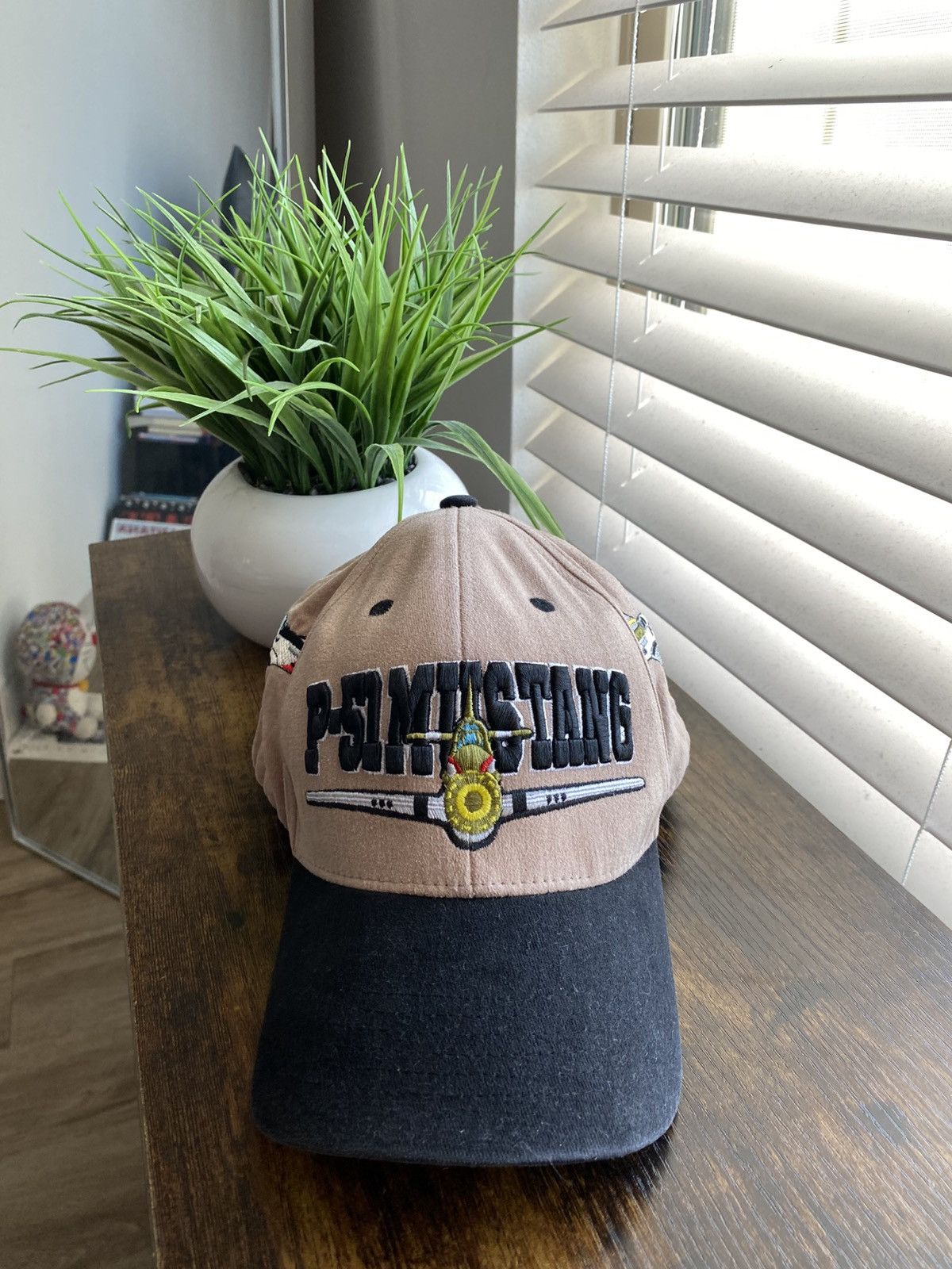 Vintage US Military P-51 Mustang Fighter Jet Plane Hat Size ONE SIZE - 1 Thumbnail