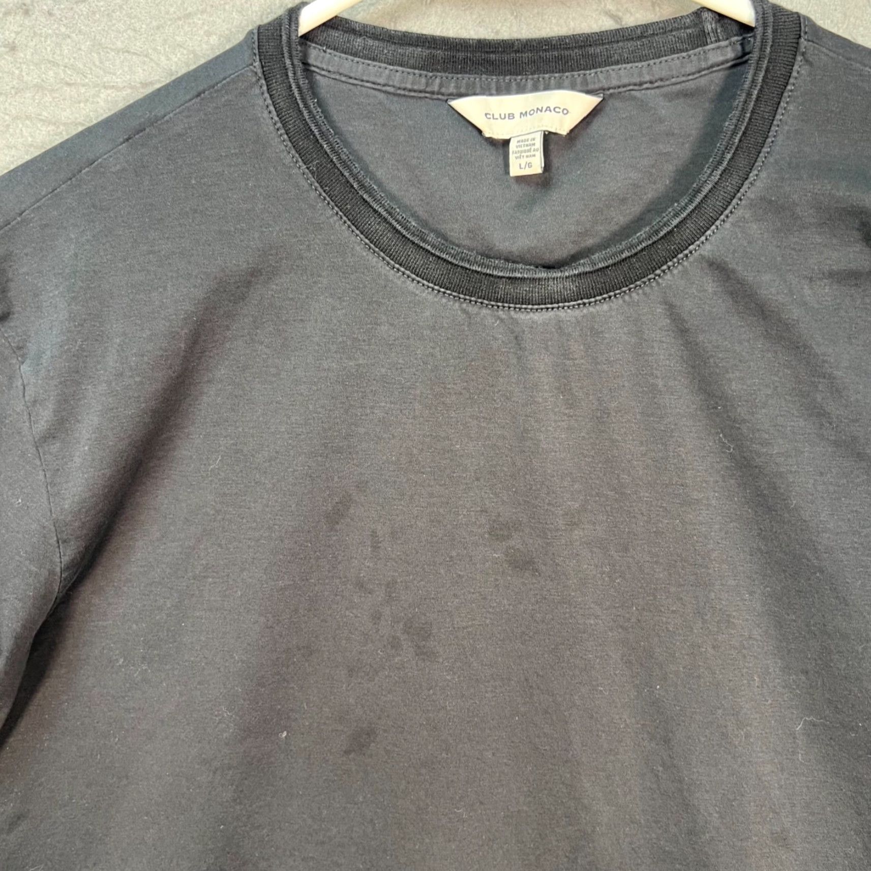 Club Monaco Club Monaco Mens Large Black Cotton Crewneck T-Shirt Casual Classic Size US L / EU 52-54 / 3 - 7 Thumbnail