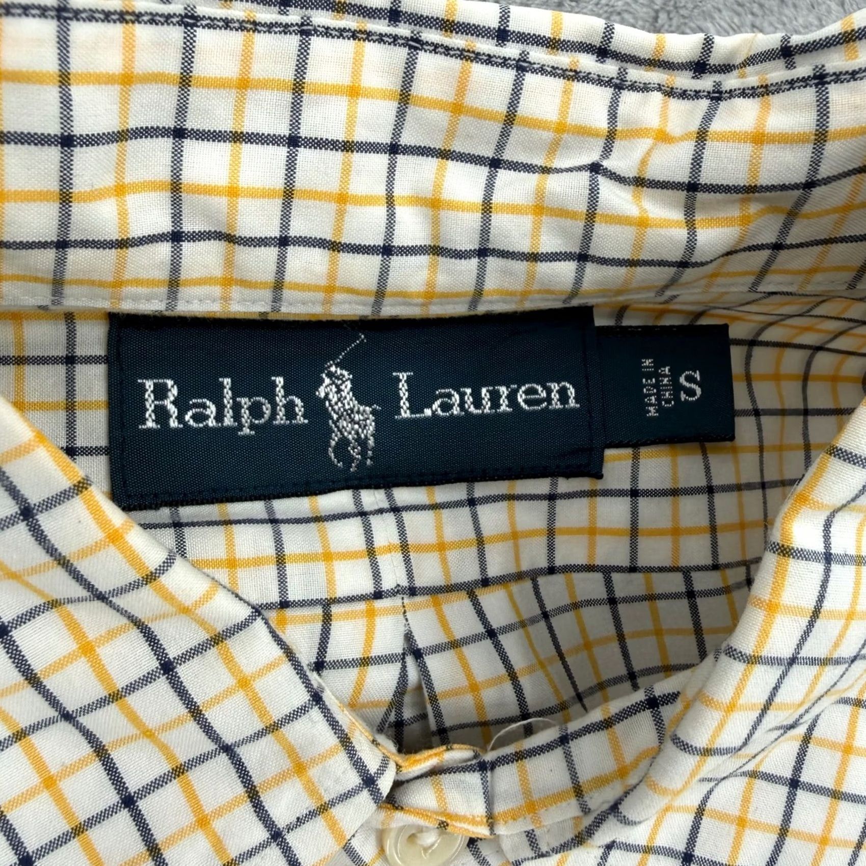 Ralph Lauren Ralph Lauren Shirt Mens S Yellow Men Button Down Plaid Long Sleeve Classic Fit Size Size US S / EU 44-46 / 1 - 3 Thumbnail