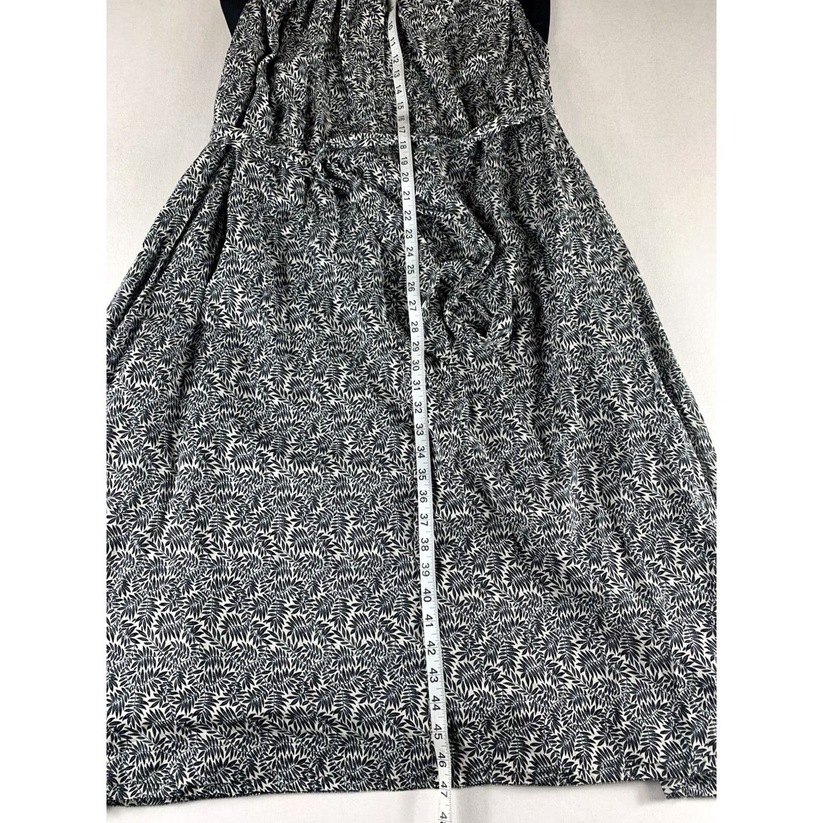 Rebecca Minkoff REBECCA MINKOFF SHEATH DRESS WOMENS XS BLACK LEAVES TIE WAIST LONG DRESS Size XS / US 0-2 / IT 36-38 - 6 Thumbnail