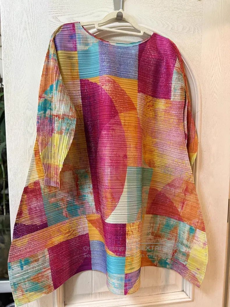 Issey Miyake Issey Miyake Oil Painting Print Long Top Size L / US 10 / IT 46 - 1 Thumbnail