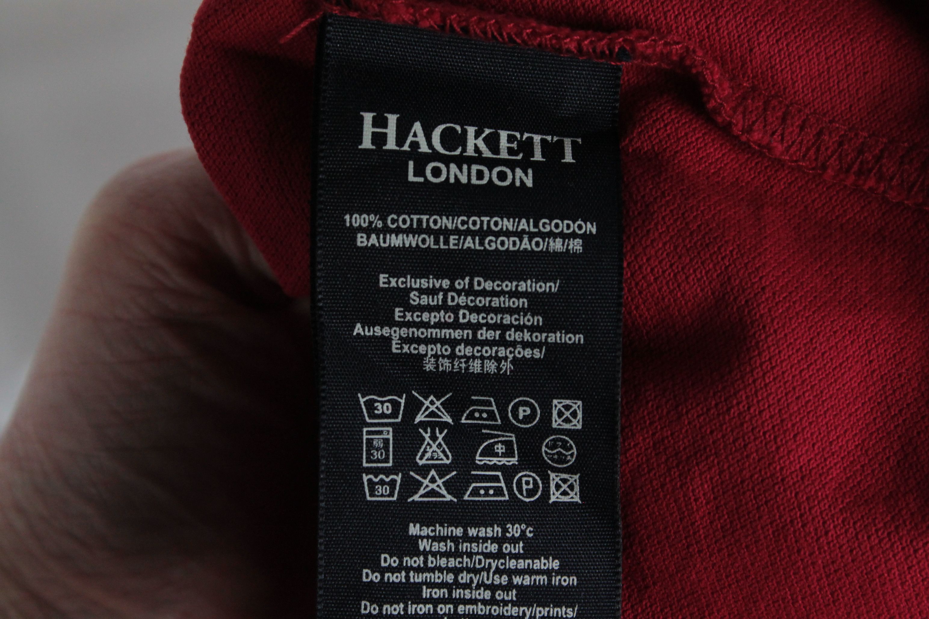 Hackett Hackett Red Cotton Regular Fit Polo Shirt Men's Size US S / EU 44-46 / 1 - 5 Thumbnail