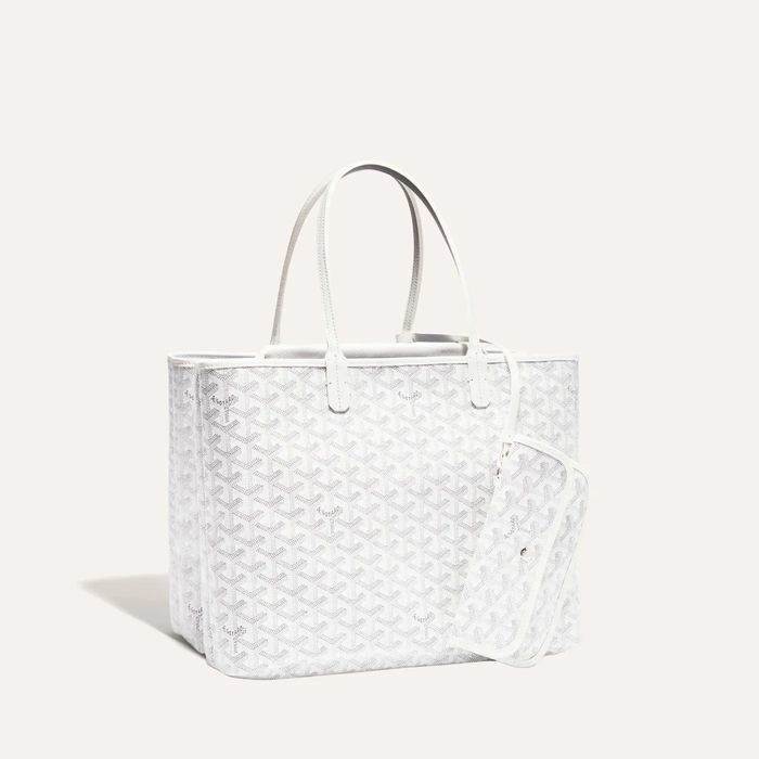 Goyard GOYARD BAG TOTE MONOGRAM LEATHER BLACK WHITE SAINT LOGO Grailed