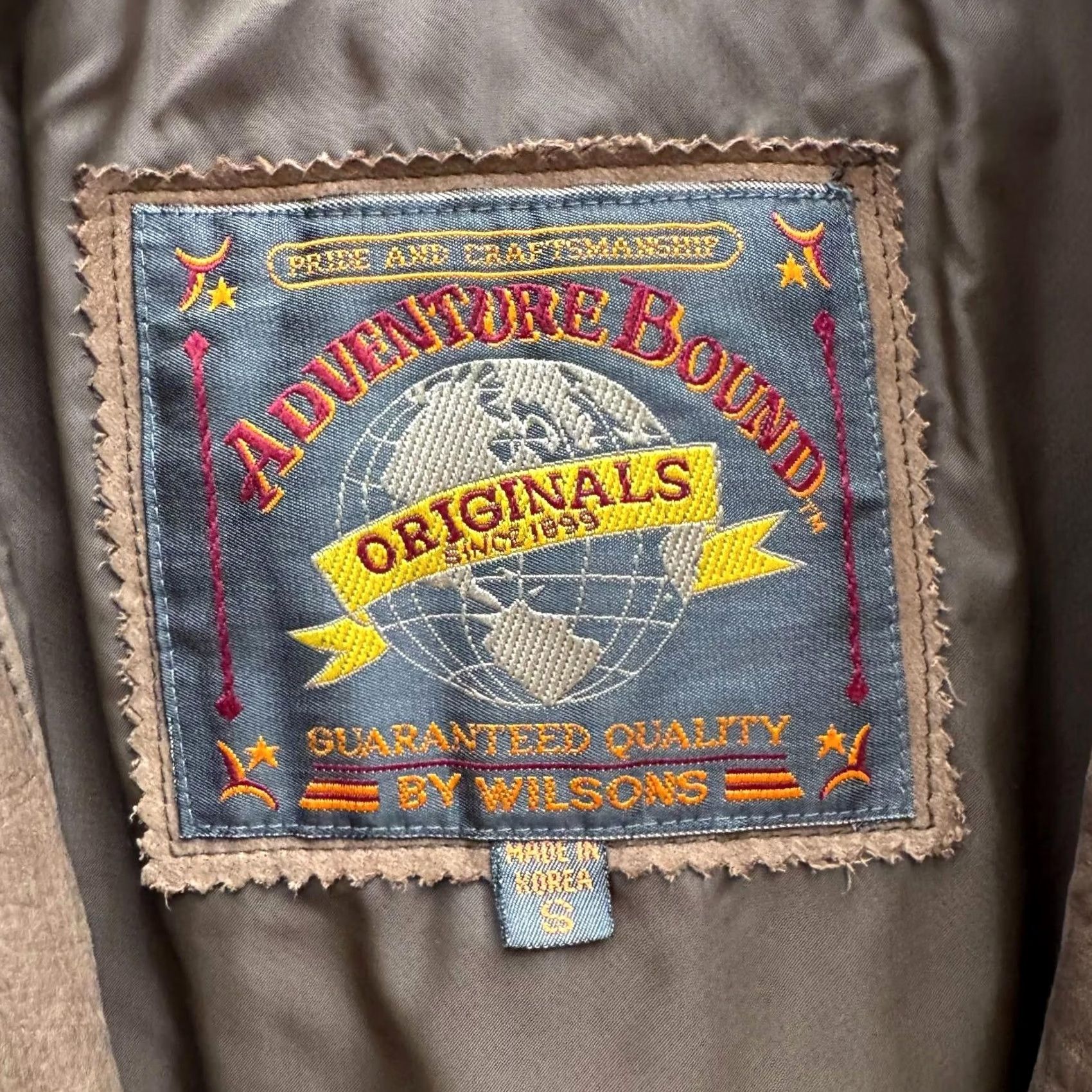 Vintage VINTAGE Adventure Bound Brown Leather Jacket Parka Mens S 90s Brown Nylon Lining Size US S / EU 44-46 / 1 - 3 Thumbnail
