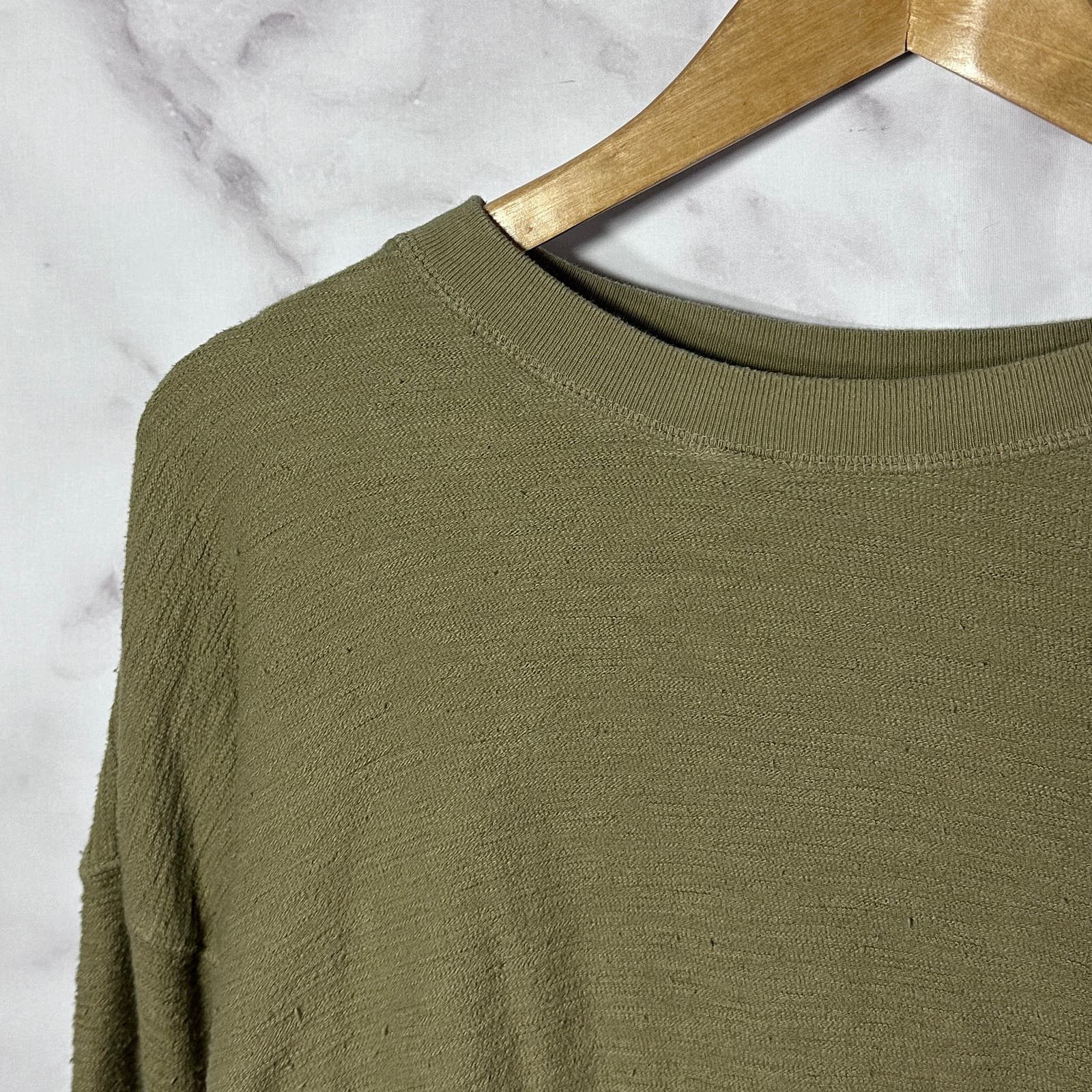 HIDDEN Hidden NY Olive Slub Henley Size US XL / EU 56 / 4 - 3 Thumbnail