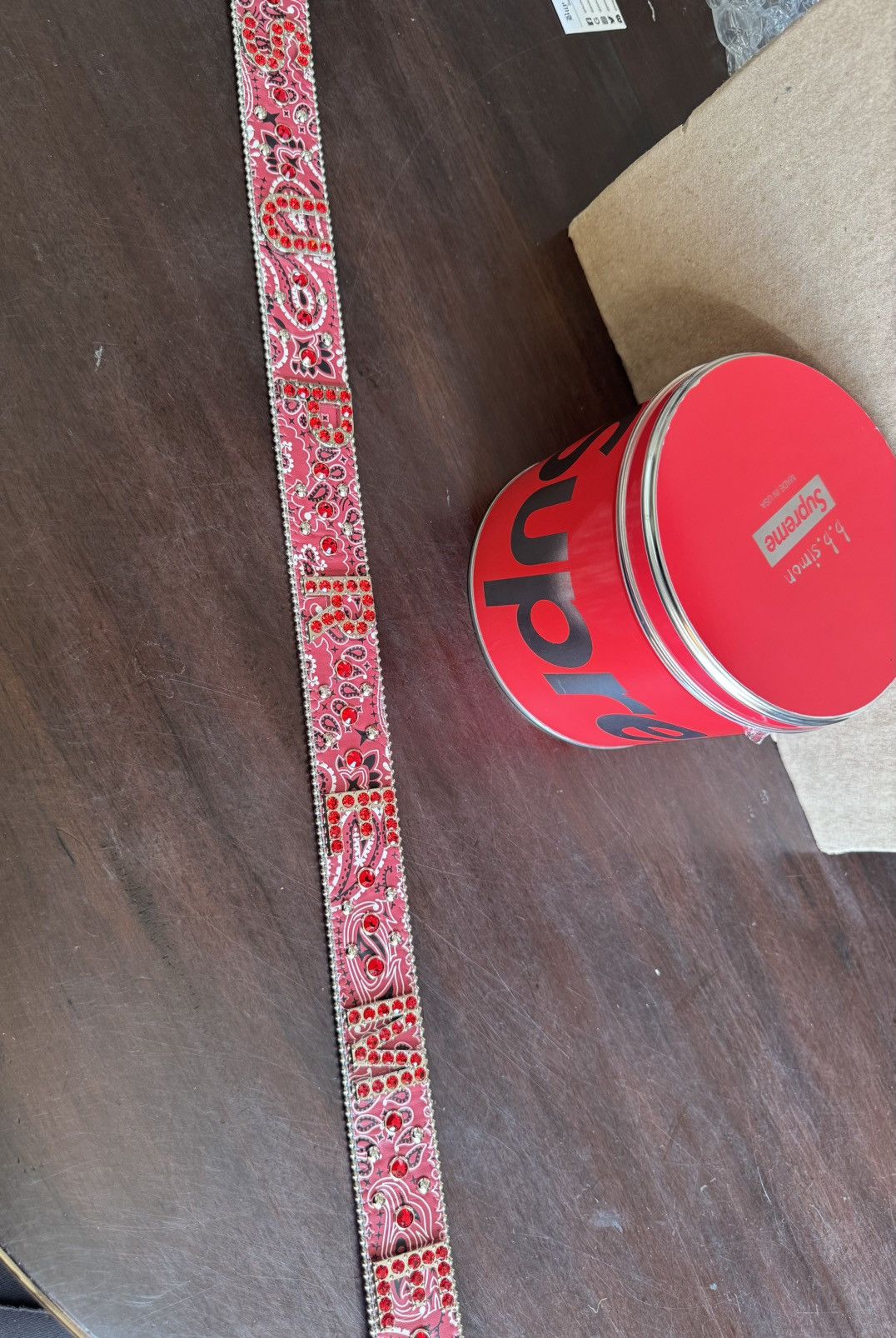 B.B. Simon × Supreme Supreme B.B. Simon Bandana Belt Red Medium Size ONE SIZE - 7 Thumbnail