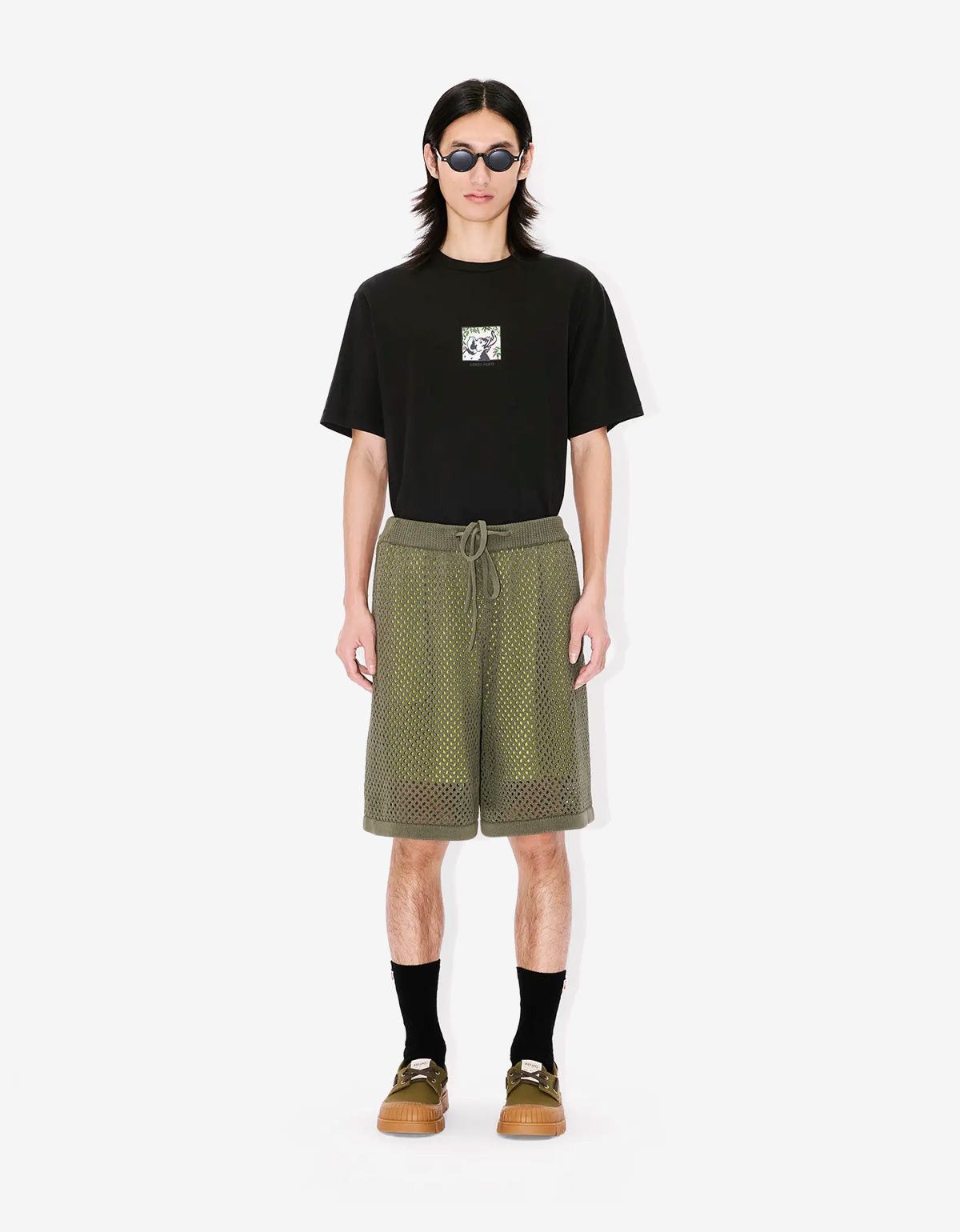 Kenzo Kenzo Green Embroidered Knitted Shorts Size US 30 / EU 46 - 7 Thumbnail