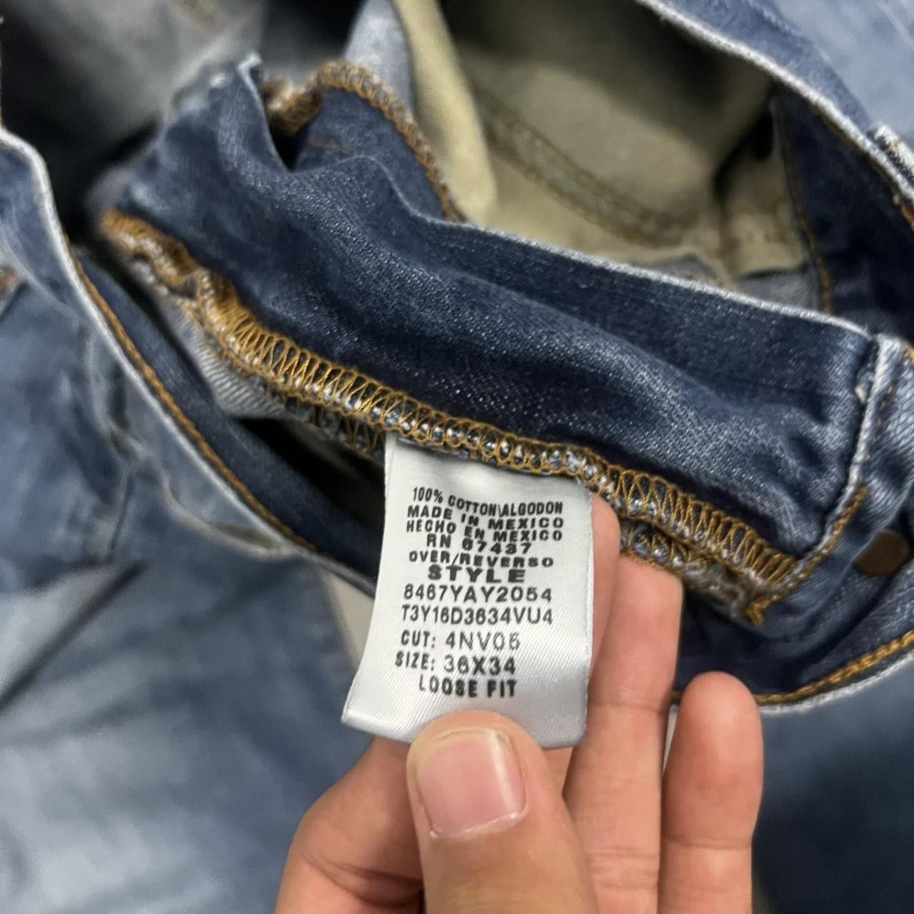 Polo Ralph Lauren × Vintage Vintage Y2K Baggy Ralph Lauren Dark blue Denim Jeans Size US 36 / EU 52 - 8 Thumbnail