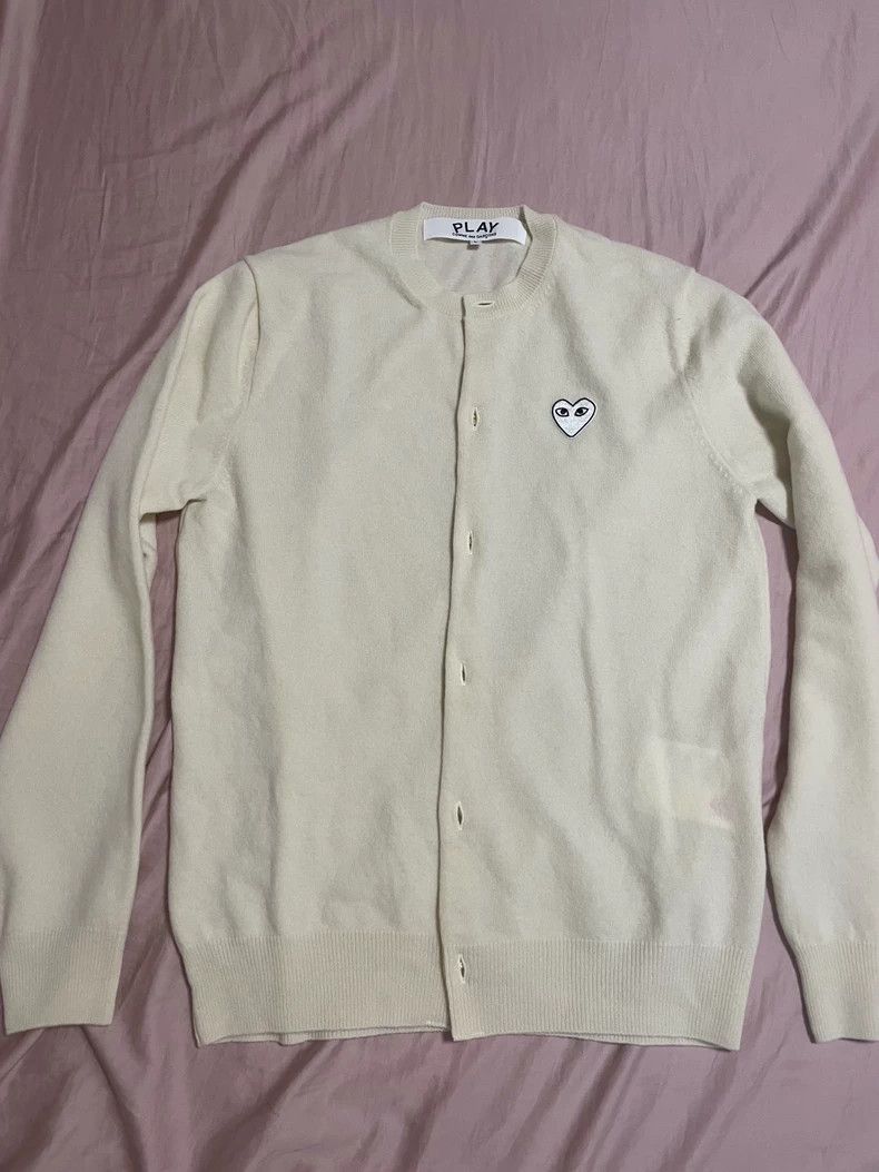 Comme des Garcons Comme Des Garcons White Crew Neck Sweater Large Size L / US 10 / IT 46 - 2 Thumbnail
