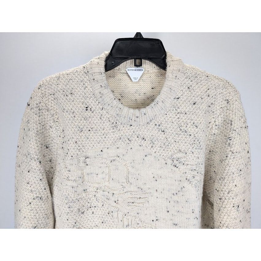 Bottega Veneta o1rshd1 MW Wool Multist Fish Sweater in Dove Size US M / EU 48-50 / 2 - 4 Thumbnail