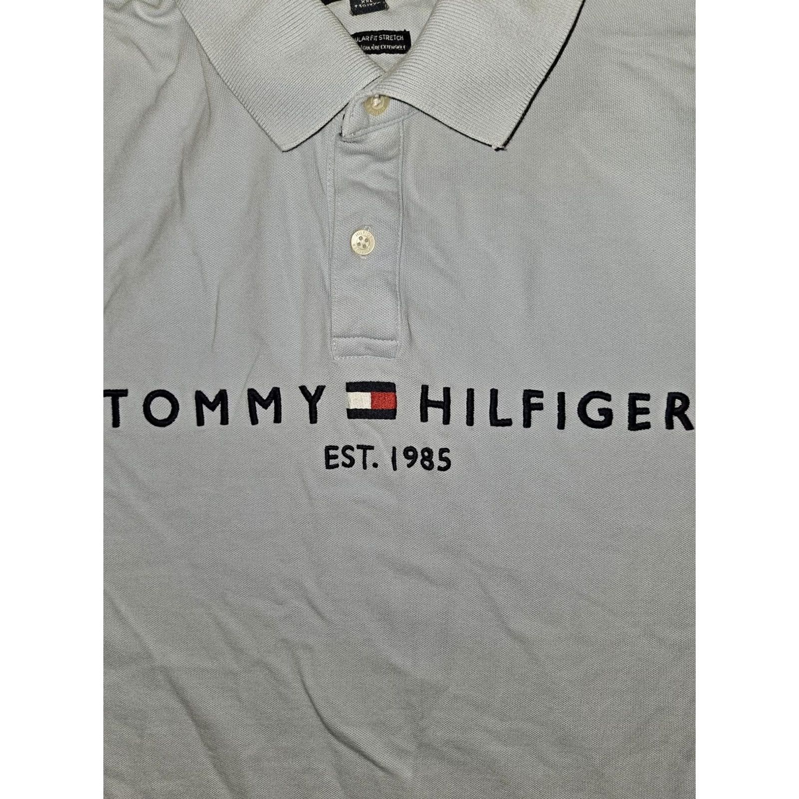 Tommy Hilfiger Tommy Hilfiger Polo Shirt Mens 2XL Regular Fit Stretch Embroidered Logo Polo Shirt Casual 90s City Classic Preppy Mens Size US XXL / EU 58 / 5 - 5 Thumbnail