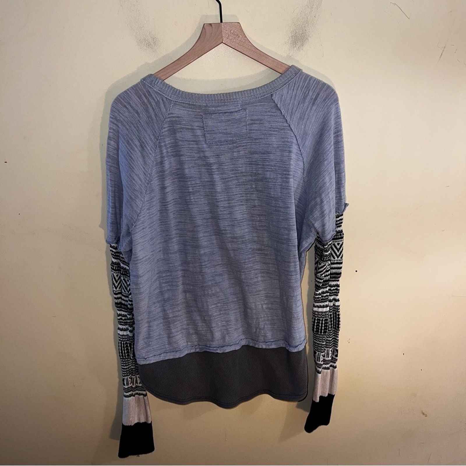 Free People WE THE FREE oversized knit mix crewneck M shabbychic Size L / US 10 / IT 46 - 3 Thumbnail