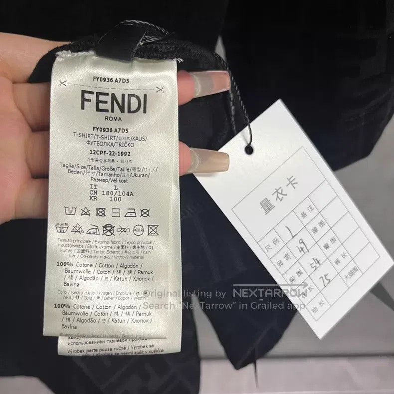 Fendi Fendi Black and Brown Full Print Double F Logo Letter印花 Sh Size US L / EU 52-54 / 3 - 4 Thumbnail