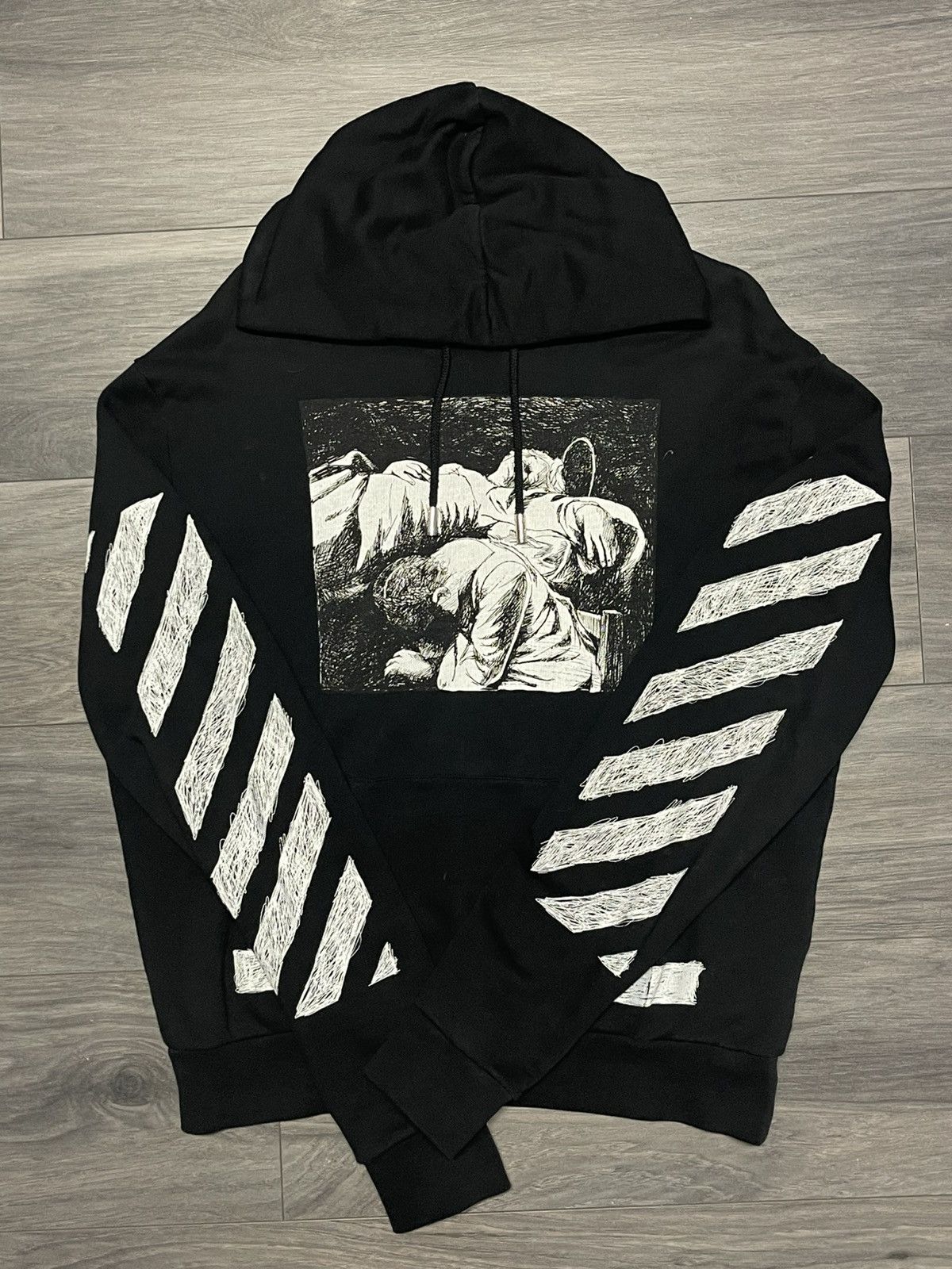 Off-White Off White Pencil Sketch Hoodie | RARE | Size M Size US M / EU 48-50 / 2 - 1 Thumbnail