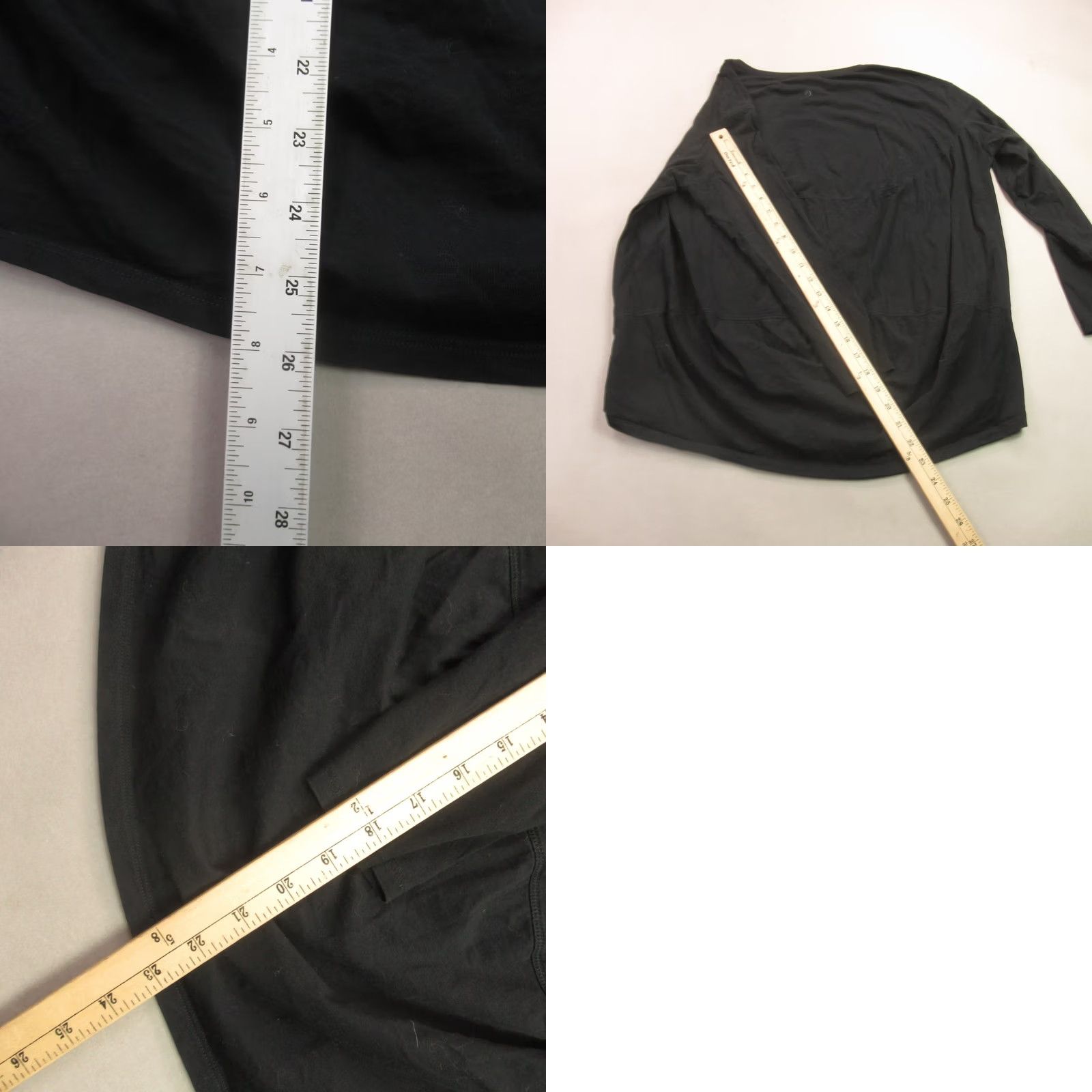 Vintage CRZ Yoga Shirt Womens Long Sleeve Crew Neck Black Outdoors Casual L XL Black Crew Neck T-Shirt Indoor Outdoor Size L / US 10 / IT 46 - 8 Thumbnail