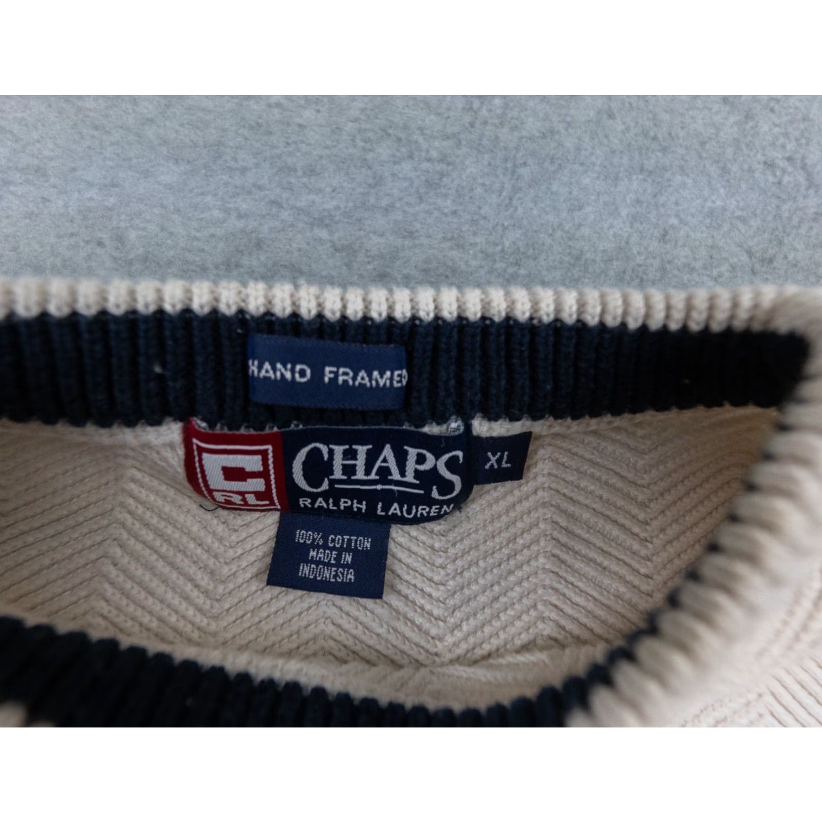 Ralph Lauren VINTAGE Ralph Lauren Chaps Sweater Shirt Adult XL White Knit Pullover Crewneck Embroidered Logo Mens 1980s 90s Preppy Seasonal Knitwear Size US XL / EU 56 / 4 - 7 Thumbnail