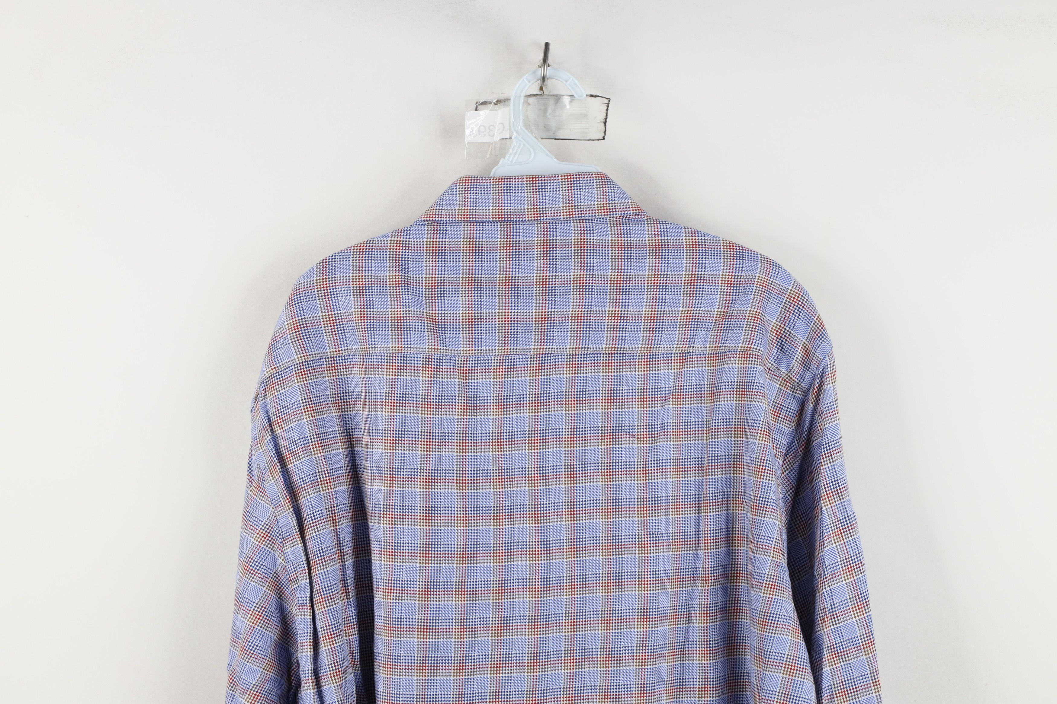 Johnston & Murphy Johnston & Murphy Houndstooth Collared Button Shirt Cotton Size US XL / EU 56 / 4 - 13 Thumbnail