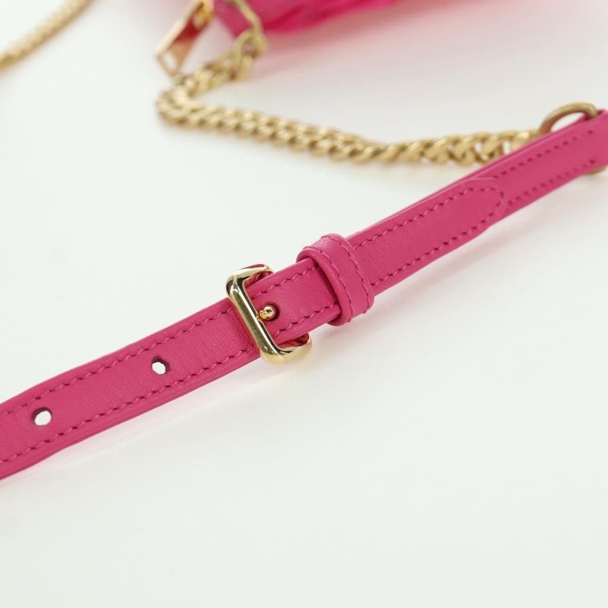 Prada Prada Nylon Chain Shoulder Bag Pink Size ONE SIZE - 10 Thumbnail