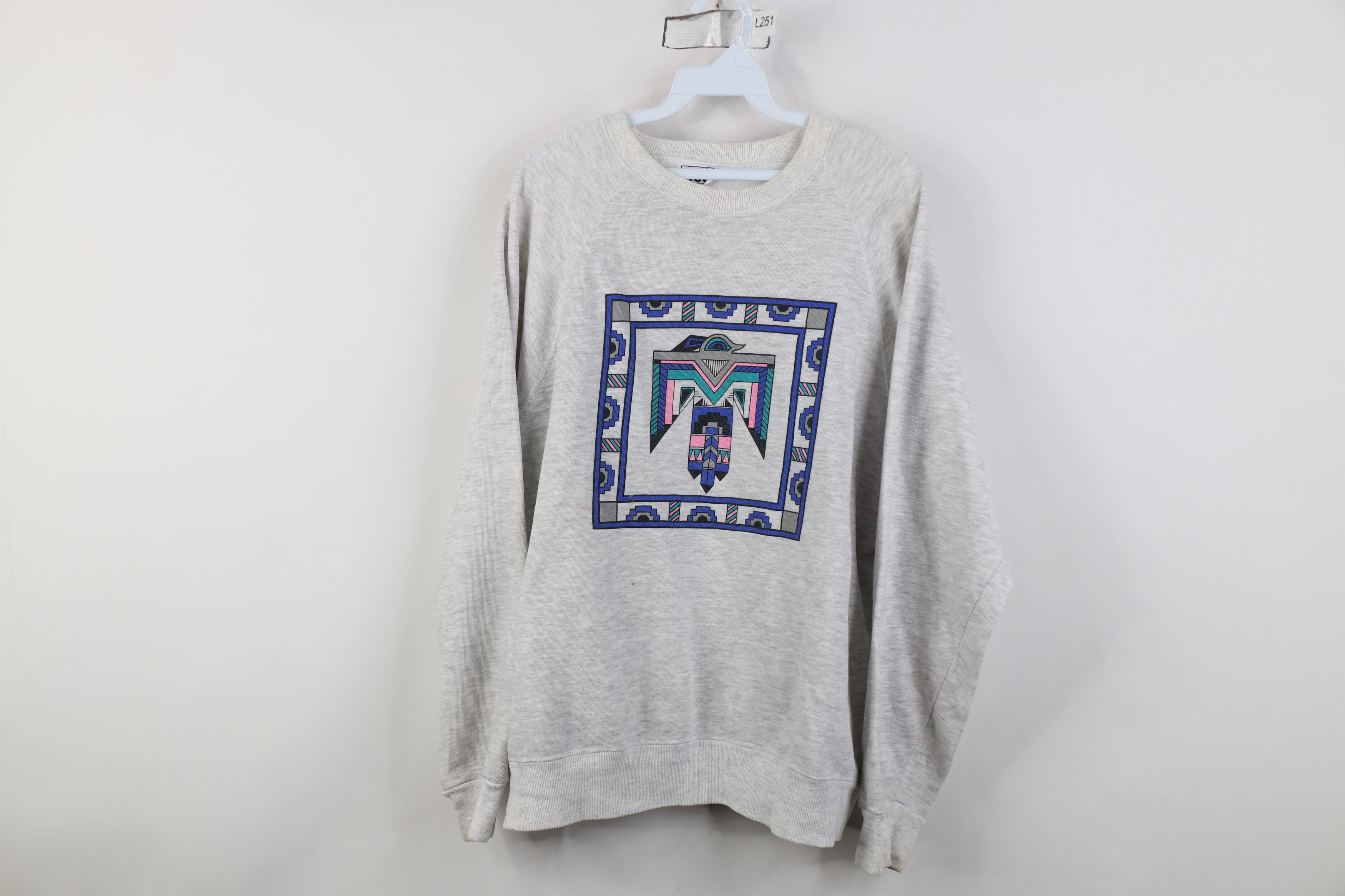 Vintage Vintage 90s Streetwear Southwestern Tribal Sweatshirt Size XXL / US 16-18 / IT 52-54 - 1 Thumbnail