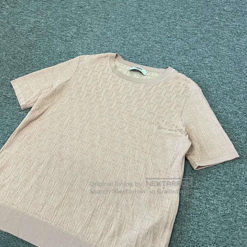 Fendi Fendi Double F Logo Embossed Knit Short Sleeve Size US M / EU 48-50 / 2 - 3 Thumbnail