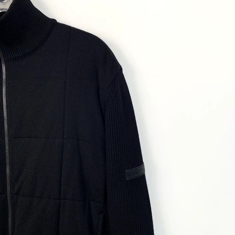Louis Vuitton Louis Vuitton Black checked logo wool zip knit jacket Size US M / EU 48-50 / 2 - 3 Thumbnail