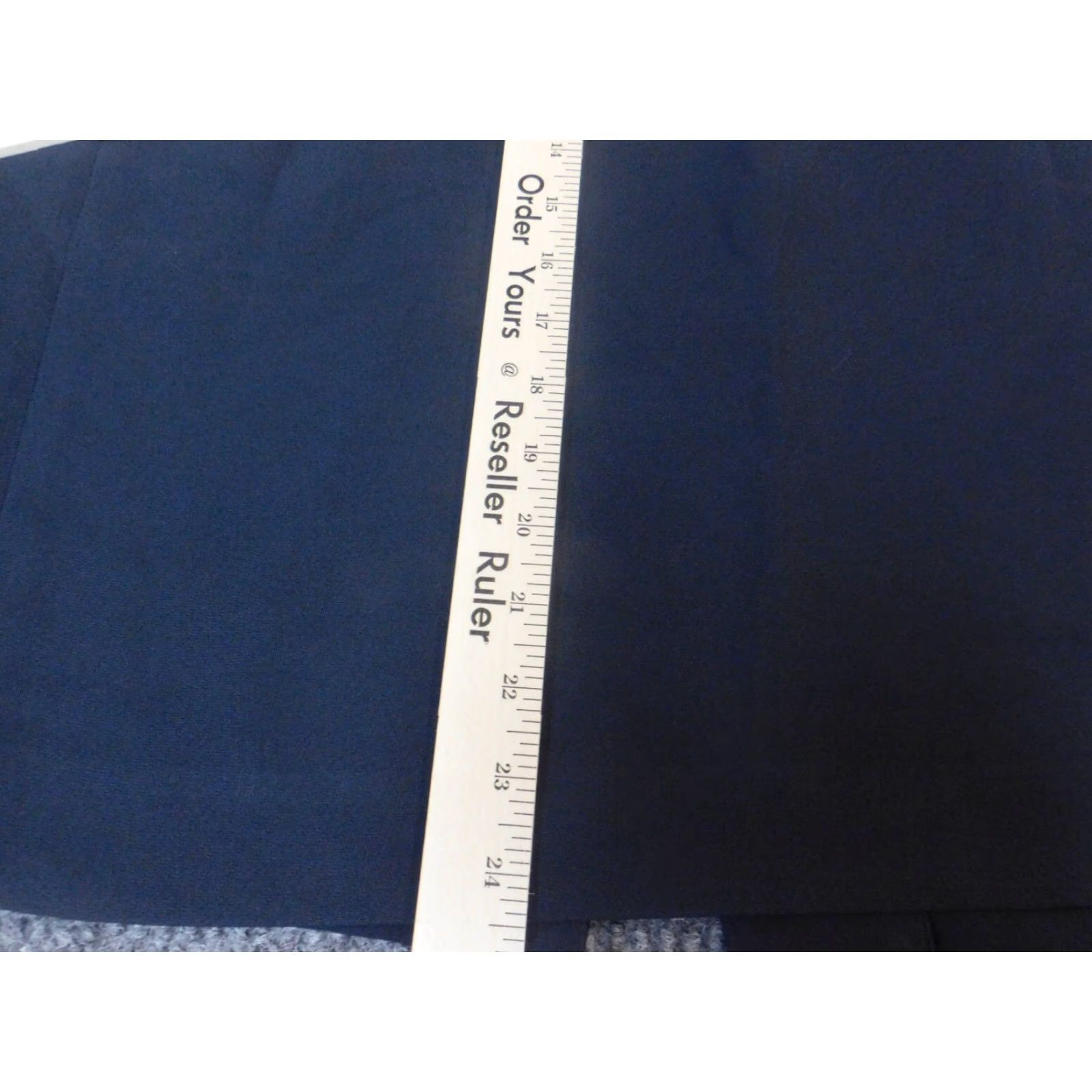 Preston & York Preston & York Womens Skirt 12 A-line Knee Length Blue Knit Cotton Zipper Size 34" / US 12 / IT 48 - 6 Thumbnail