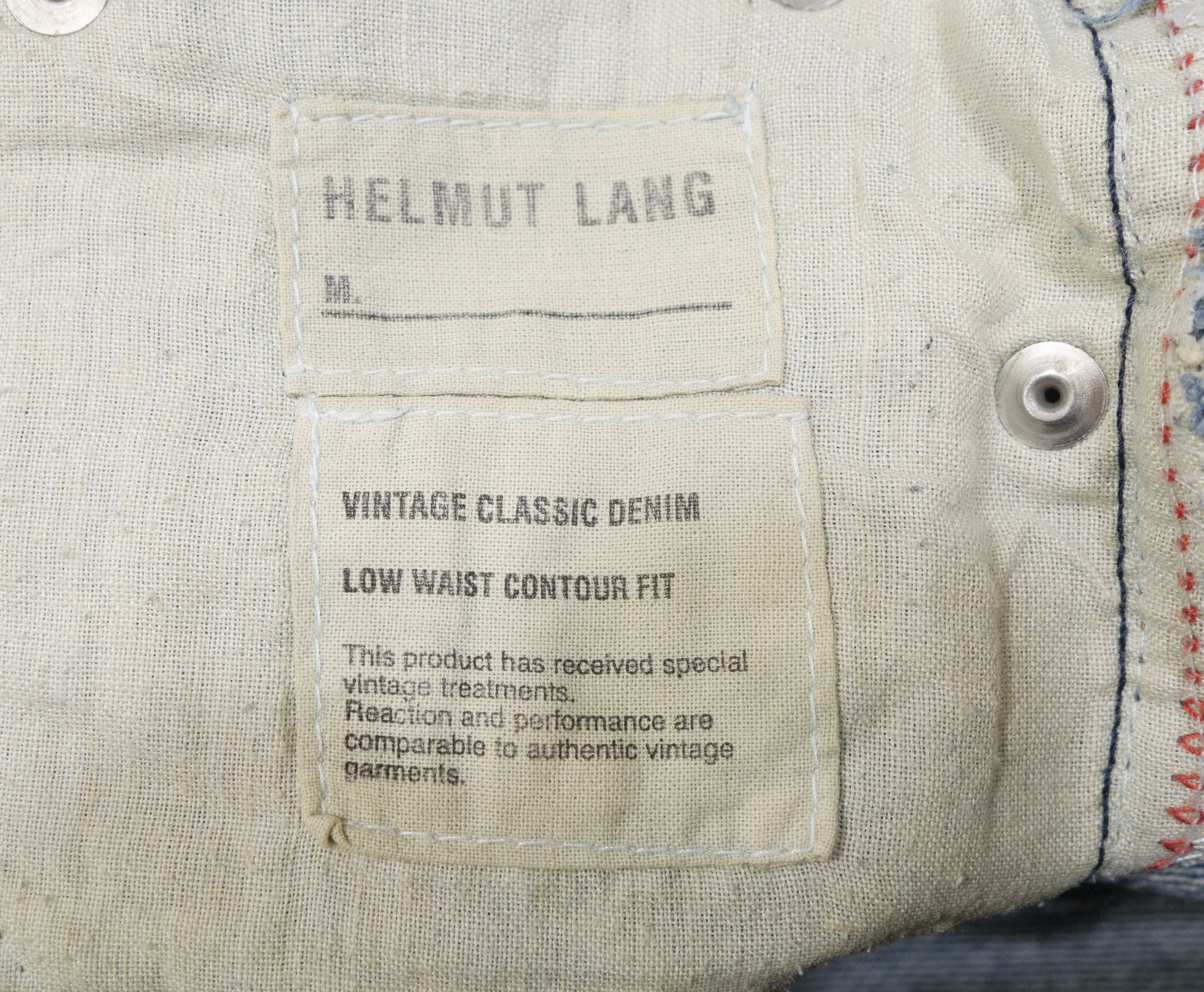 Helmut Lang 90s Vintage Classic Denim Low Waist Contour Fit Jeans Size US 34 / EU 50 - 7 Thumbnail