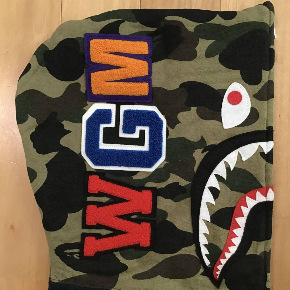 Bape A Bathing Ape Shark Full Zip Hoodie 1st camo green Navy S Size S / US 4 / IT 40 - 4 Thumbnail