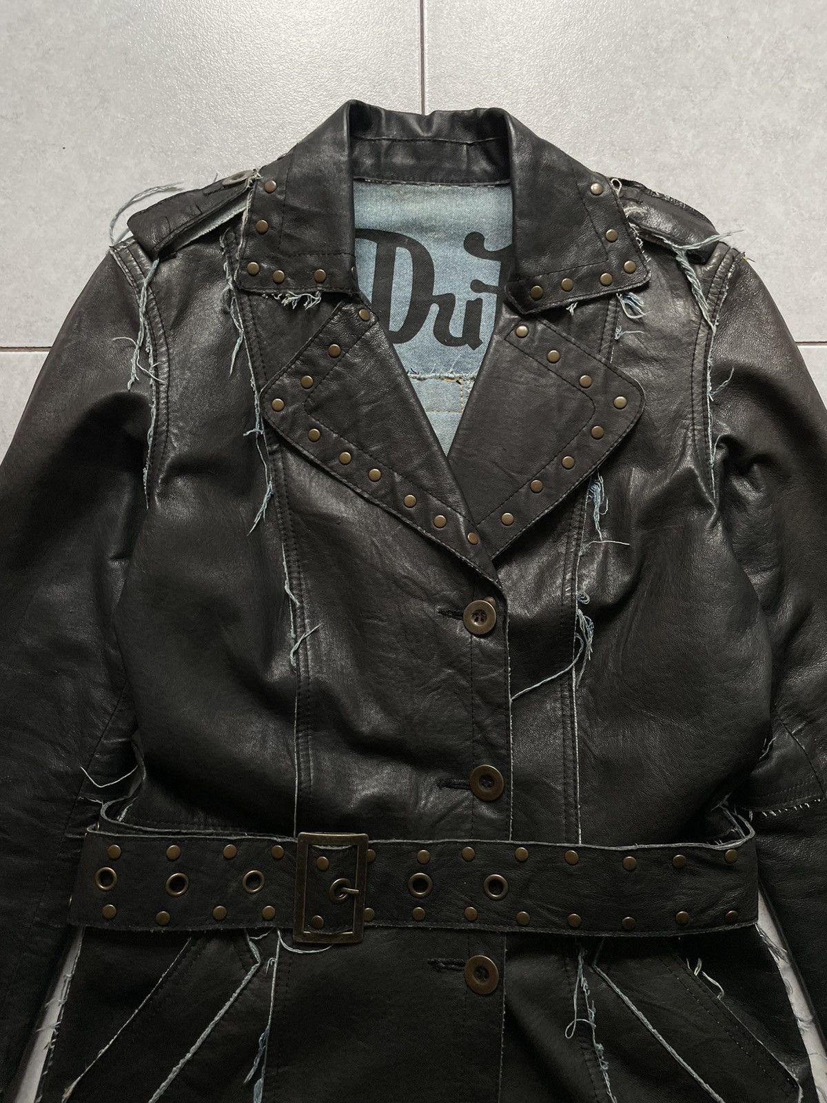 Leather Von Dutch Archive Leather Trench Coat Size S / US 4 / IT 40 - 6 Thumbnail