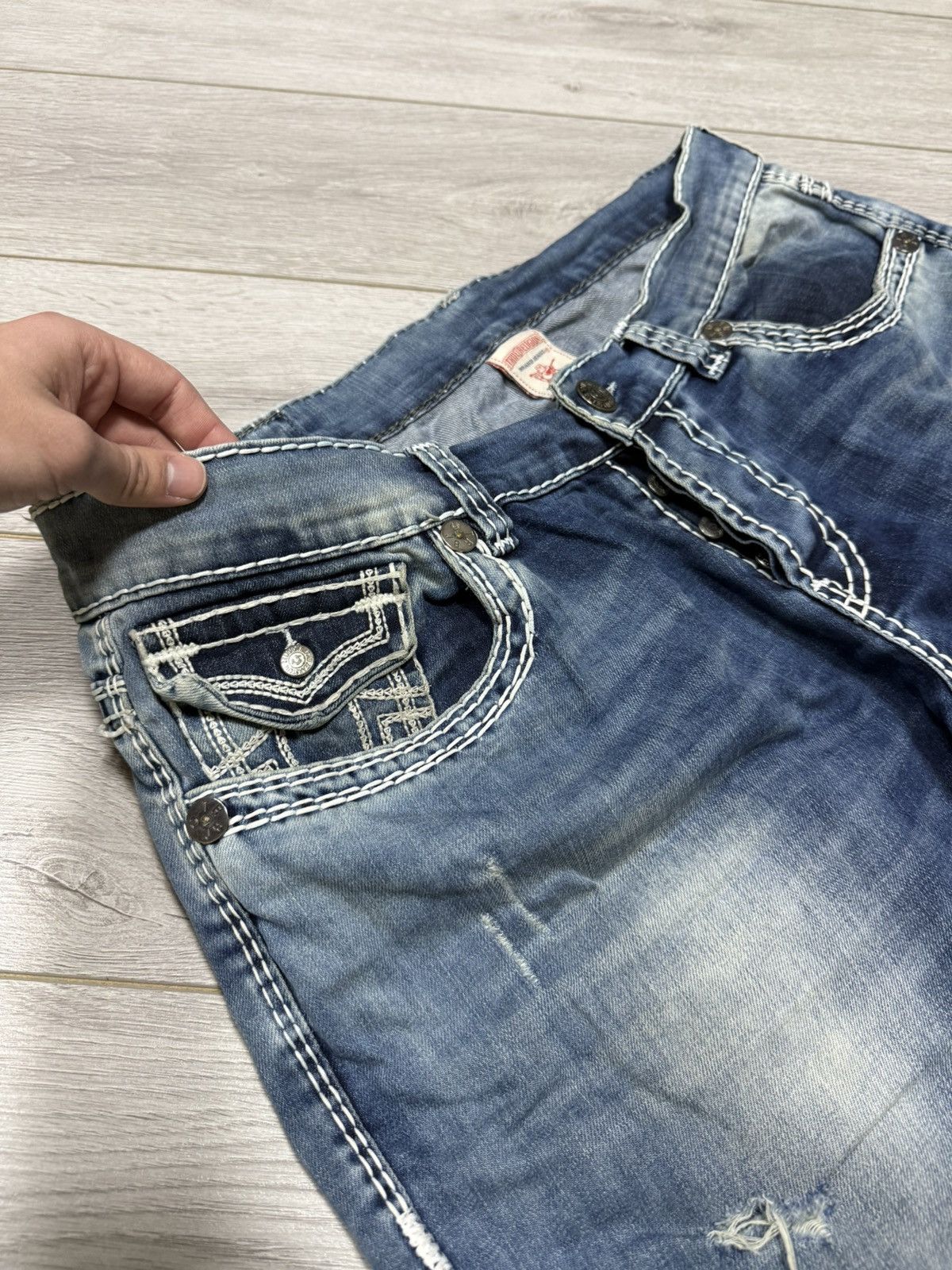 True Religion True Religion horse shoe stitched USA jackson distress jeans Size US 38 / EU 54 - 9 Thumbnail