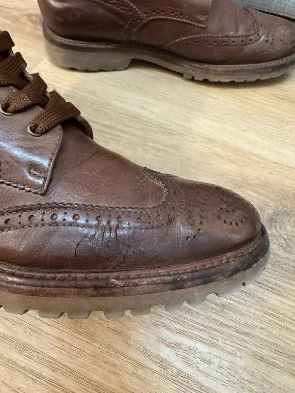 Brunello Cucinelli Brunello Cucinelli Leather Boots Brogue Oxford Vibram 38 Size US 8 / IT 38 - 17 Thumbnail