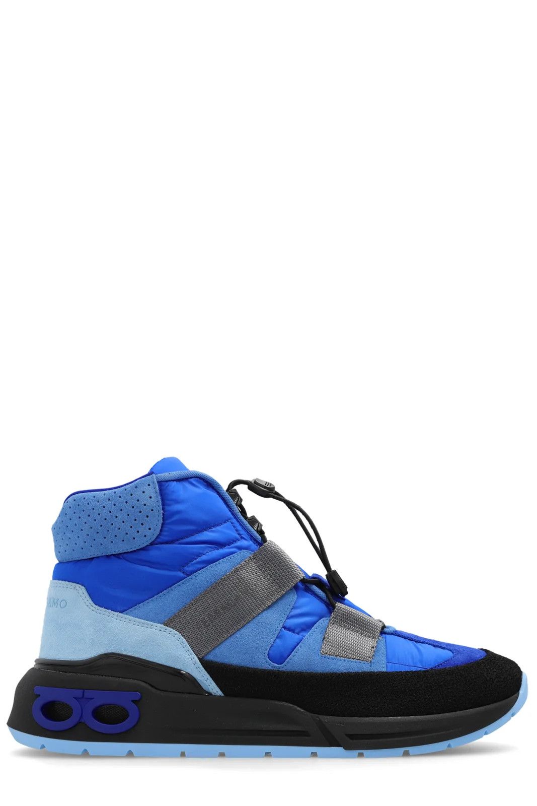 Salvatore Ferragamo o1s1rm1224 Leonida Lace-Up Sneakers in Black & Blue Size US 5.5 / IT 35.5 - 1 Thumbnail