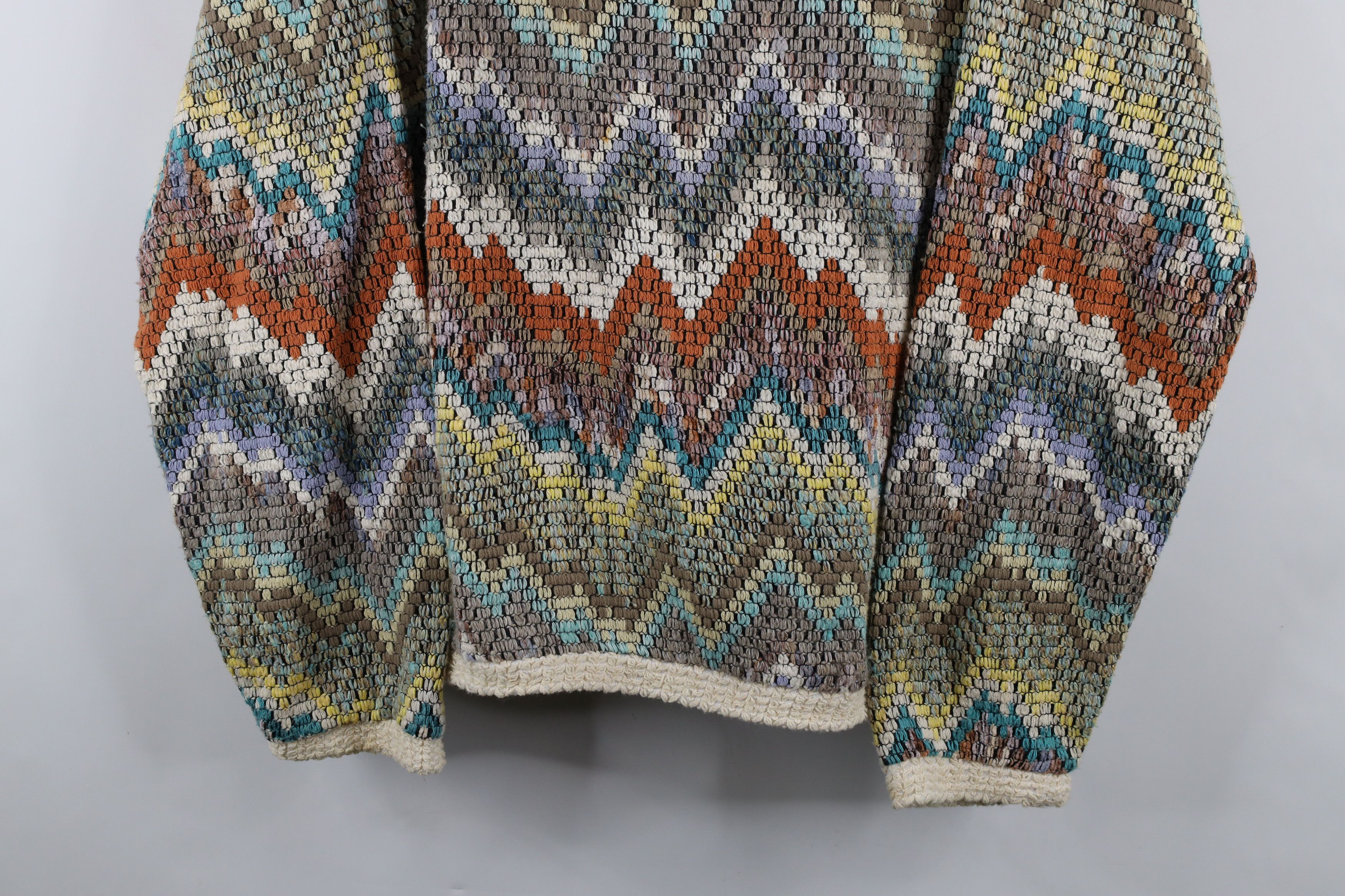 Vintage Vintage 90s Coogi Style Zig Zag Textured Knit Sweater USA Size US XL / EU 56 / 4 - 3 Thumbnail