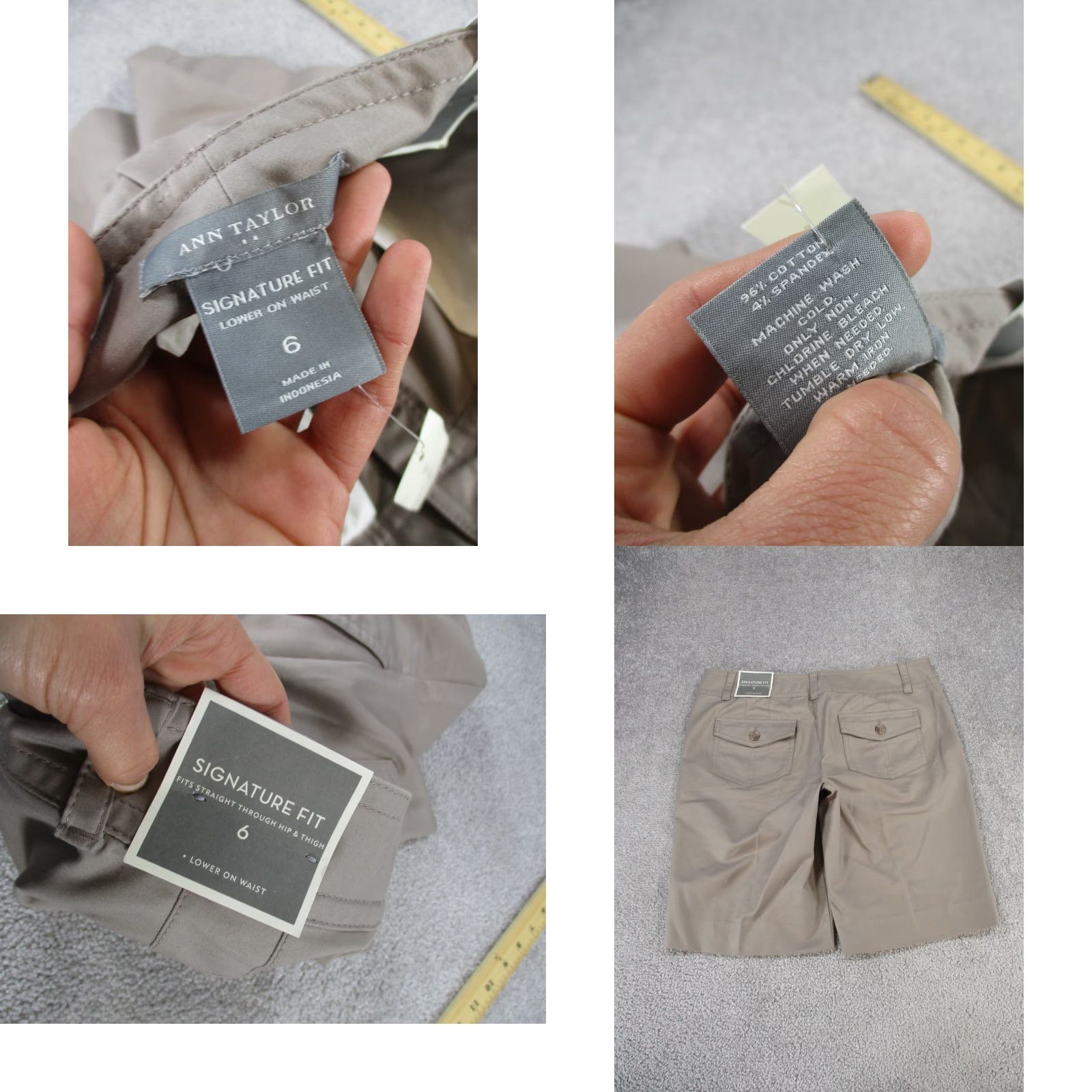 Ann Taylor Ann Taylor Shorts Womens 6 Light Brown Cotton Chinos Signature Fit NEW Size 28" / US 6 / IT 42 - 8 Thumbnail