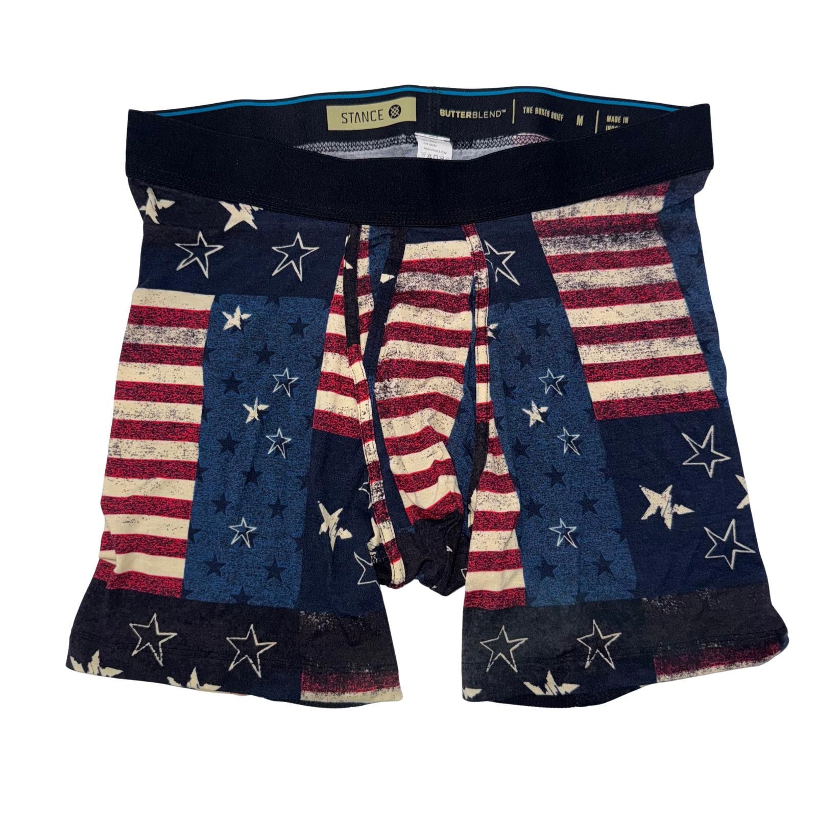 Stance Socks NWOT Stance Mens American Flag Butter Blend Boxer Briefs Size ONE SIZE - 1 Thumbnail