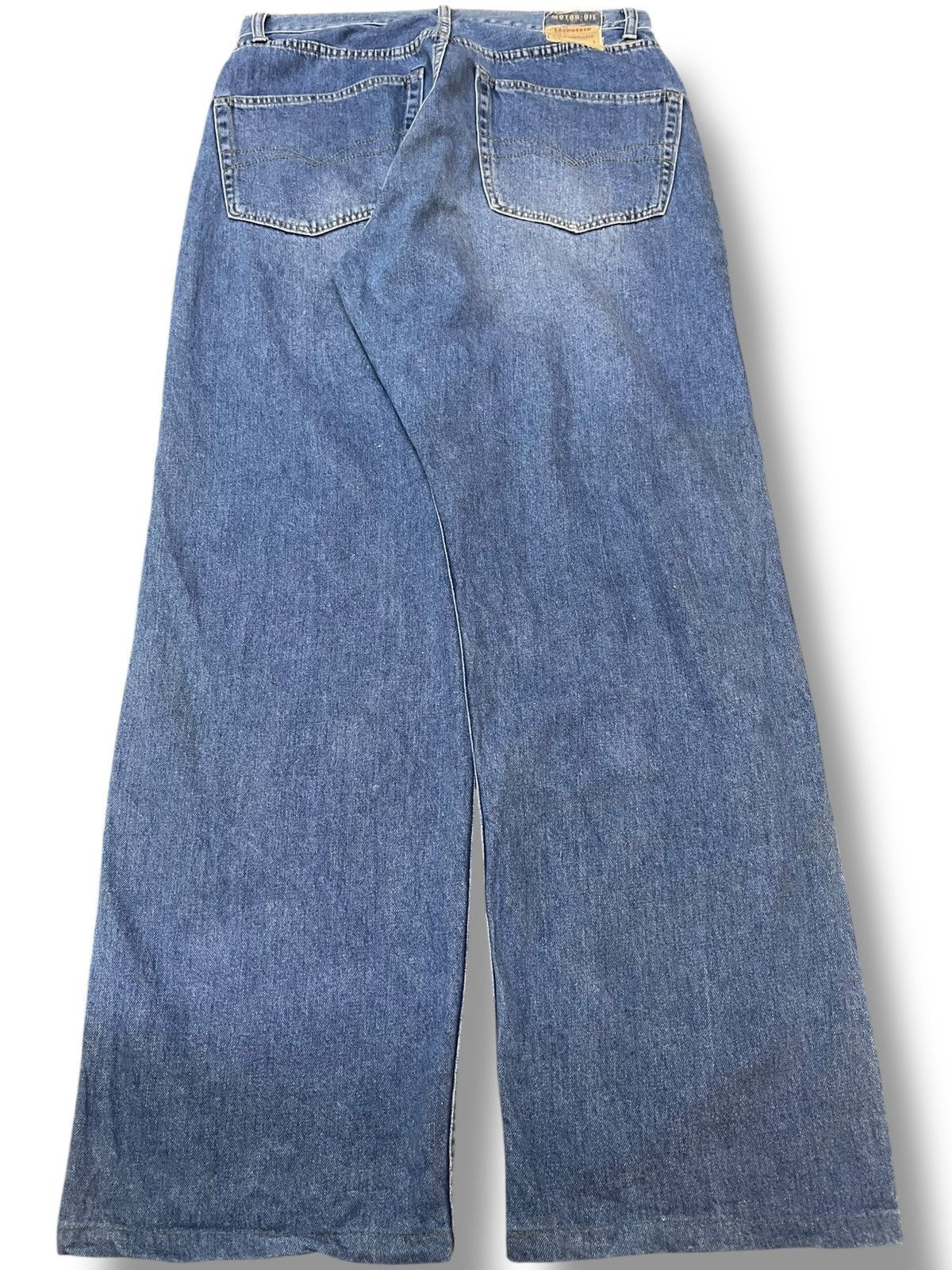 JNCO × Japanese Brand × Southpole Vintagw Motor-Oil Baggy Button Fly Denim Size US 31 - 6 Thumbnail