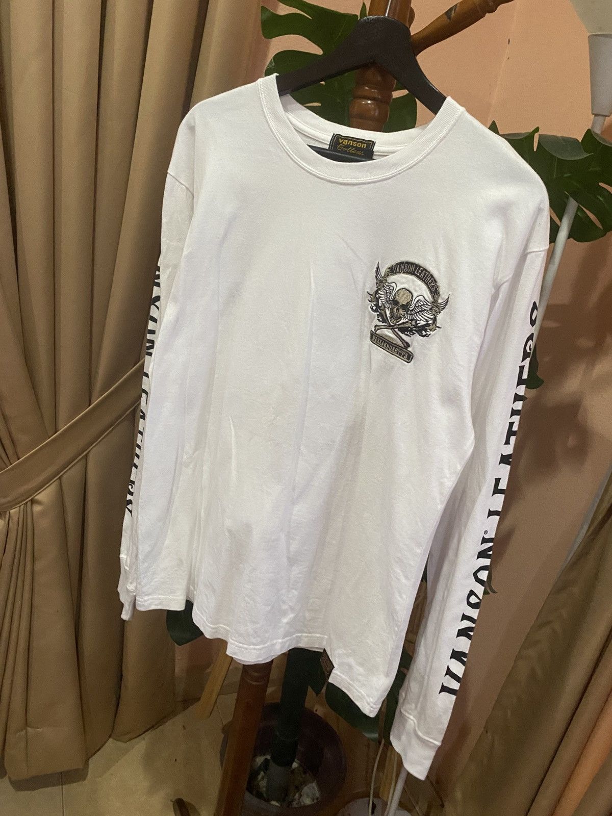 Vanson Leathers Vanson Leathers Roadracer Skull Graphic White Long Sleeve Size US M / EU 48-50 / 2 - 5 Thumbnail